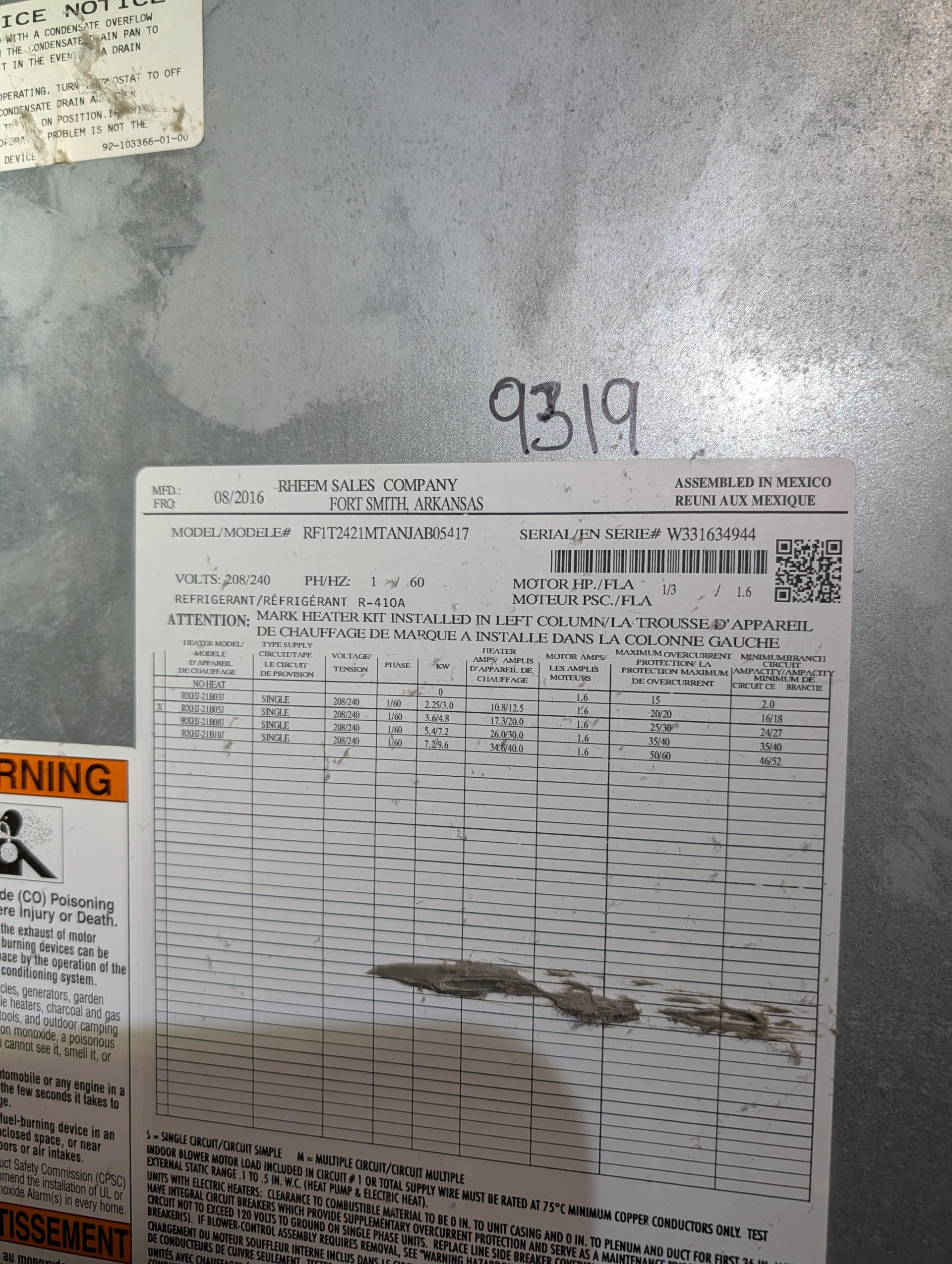 Found temperature split to be 5°
80-85

Went to roof.
Outdoor coil block of ice frosted.
Ran in cooling and manually disabled outdoor fan to force defrost.
Them turned back to heat pressures good. 325/100

Ohm values of both the coil temp sensor and the outdoor air sensor are good 19k ohms 51°F.

Attempted to force defrost using test pins on control…nothing.
System is not going into defrost. Need to provide estimate and return with defrost board.

Best thing to do is run emergency heat at night when temperatures are low outside. Then heat in day time to avoid frosting outdoor coil until we can return. 

The tenant keeps the apartment at 80°F