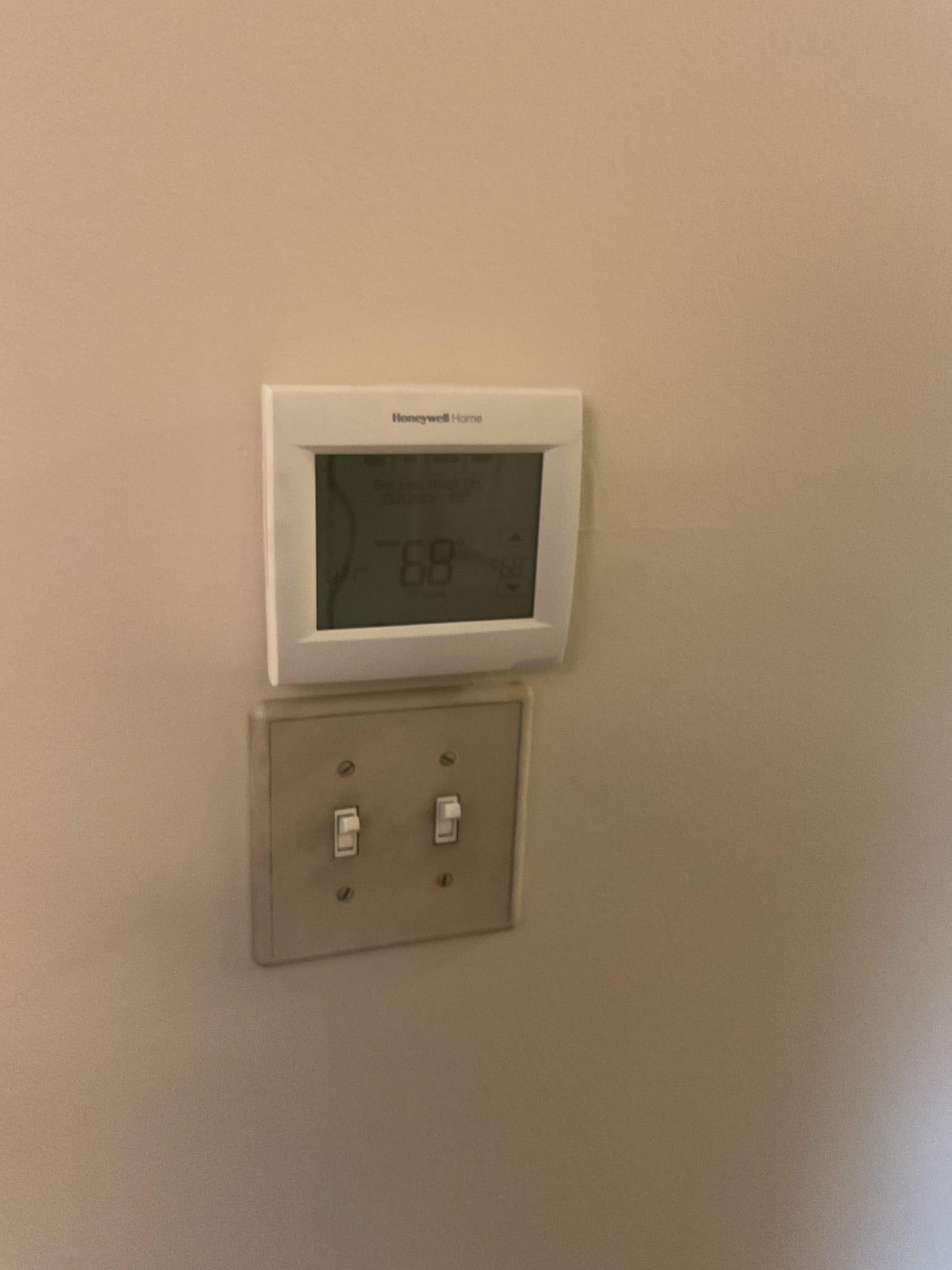 Equipment is heat pump with electric backup.
Thermostat was displaying “Heat On” when I arrived.
Checked low voltage wiring connections. 0 volts between 
 “Y” (Compressor) and “C” common. There was no demand for comprsssor. Checked wiring connections including the “Y” conductor in thermostat subbase. Found to be good.

Went through installer setup and found that the hard wire temperature sensor was selected off and thermostat was configured for conventional heat as opposed to heat pump.  Reconfigured thermostat. Aux heat lockout 35°F. Heat pump lockout 15°.

Afterwards tested system pressures and temperature rise are good.

They did have a power outage recently. It is difficult to say what caused the thermostat to reconfigure for conventional heat. I left email estimate for WiFi Thermostat so homeowner has options if it is determined that the thermostat itself is the problem. 

They may go forward with plan in the summer.

I made the mistake of telling them $99 on Sunday for diagnostic