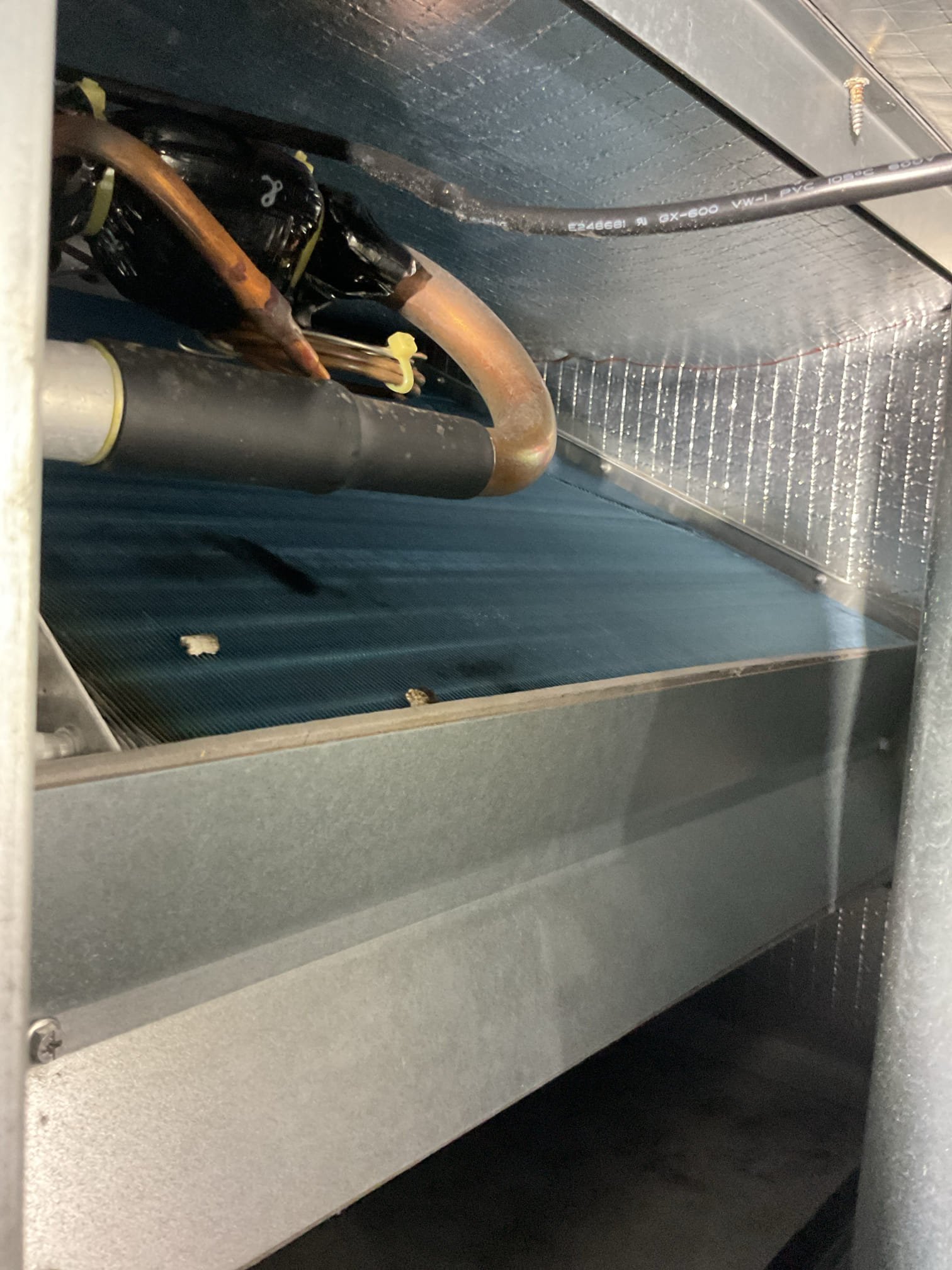 Completed heat tune up for 3 Ton Bosch inverter system with 7.5KW electric heat kit

Replaced 14x20x1 filter
Indoor and outdoor coils in good condition 
Inspected wiring, controls, electric motors and components; 7.5KW electric heat kit amps 32A Good
Measured temperature split and static pressure 
Inspected drains; cleared EZ trap, 
Verified defrost cycle operation.

Left email estimate for APCO UV bulb system 2 year bulb lifespan to treat indoor coil for biological growth. 

She has an oil boiler controlled by a separate thermostat. Currently has contract with another company who services it. I provided an email estimate for our oil heat lan membership 

Assessed refrigerant charge checked pressures. 324/101 Good

AC system operating well at this time. 