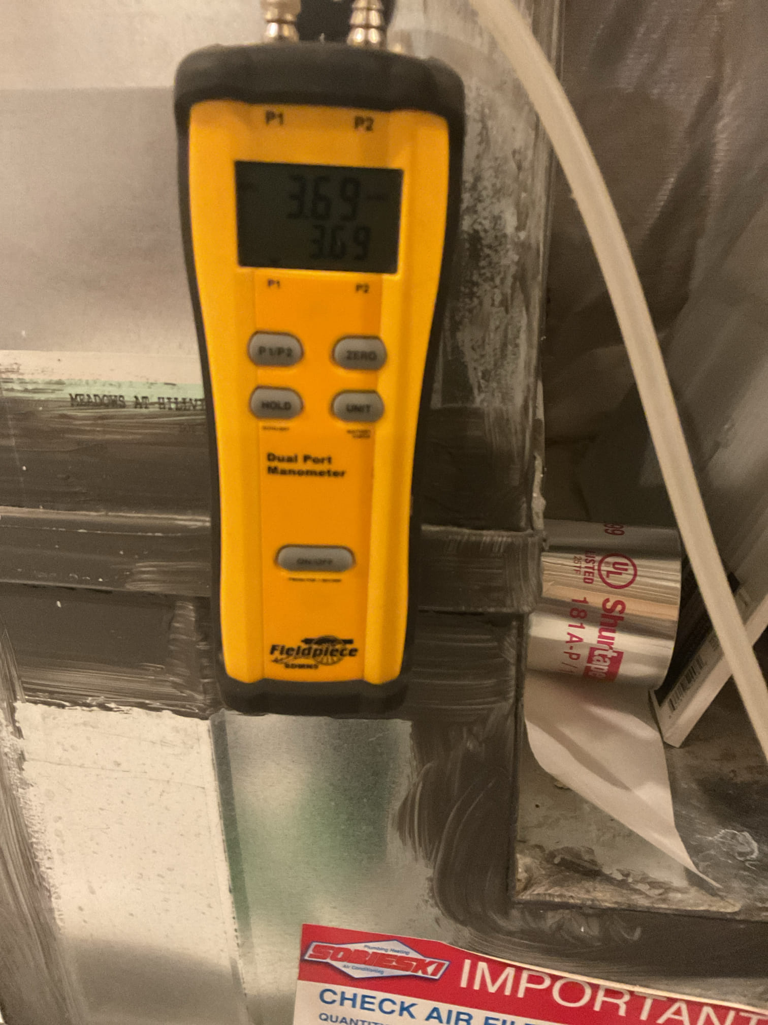 11/25/25 Dan 

I arrived to the customers home to service their 3 yr old gas furnace system. 
I started with checking the air filter and replaced , the filter size is 16x25x1. I checked all my electrical connections and voltages. I inspected and tested the  burners , flame sensor and the igniter. I water tested all tubing and hoses. I inspected the exhaust and fresh air pipe for restrictions and bellies. I inspected the inducer and the blower motor operation. I checked and tested for combustion and took temp rise splits at the return and the supply. Everything is running fine at this time of service. 

He’s interested in doing a humidifier 600 on his return side .with bypass . I quoted $1,220.18. He would also like to know if the newer 600 is available with pricing . 