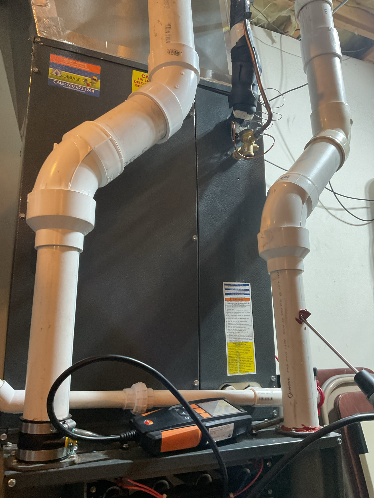 2 furnace check ups . 
I arrived to the customers home to service their 9 month yr old system and there 7 yr old system.
I started with checking the air filters and found good, customer replaces his own filters. . I checked all my electrical connections and voltages. I inspected and tested the  burners , flame sensors and the igniters on both units. I water tested all tubing and hoses. I inspected the exhaust and fresh air pipe for restrictions and bellies. I inspected the inducer and the blower motor operations for both units. I checked and tested for combustion and took temp rise splits at the return and the supply's on both systems . Both heat systems are working fine at this time of service. Collected for 118.00 for both humidifier services . 

