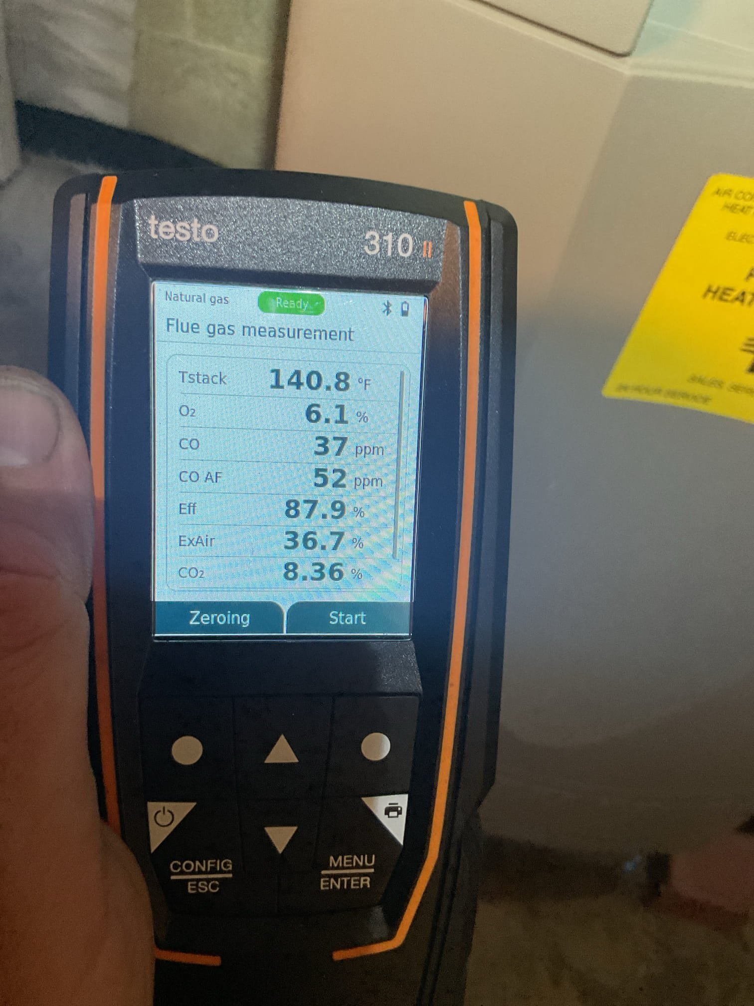 Completed heat tune up for high efficiency natural gas boiler.
Inspected heat exchanger and burners: also clean. Cleaned burner compartment. Vacuumed heat exchanger. 
Inspected pilot assembly and cleaned with fine steel wool 
Inspected hyrdronic components: air scoop, feed valves, expansion tank, circulator. 
Checked wiring controls and components. The display is glitching, the light goes in and out, limited use of control. Although boiler is operating the display is acting up. We will provide estimate to replace boiler display. 
 A surge protector can be installed at 120V feed (relay board) would protect controls.

Combustion and draft tests: Pass

System operating well at this time. 