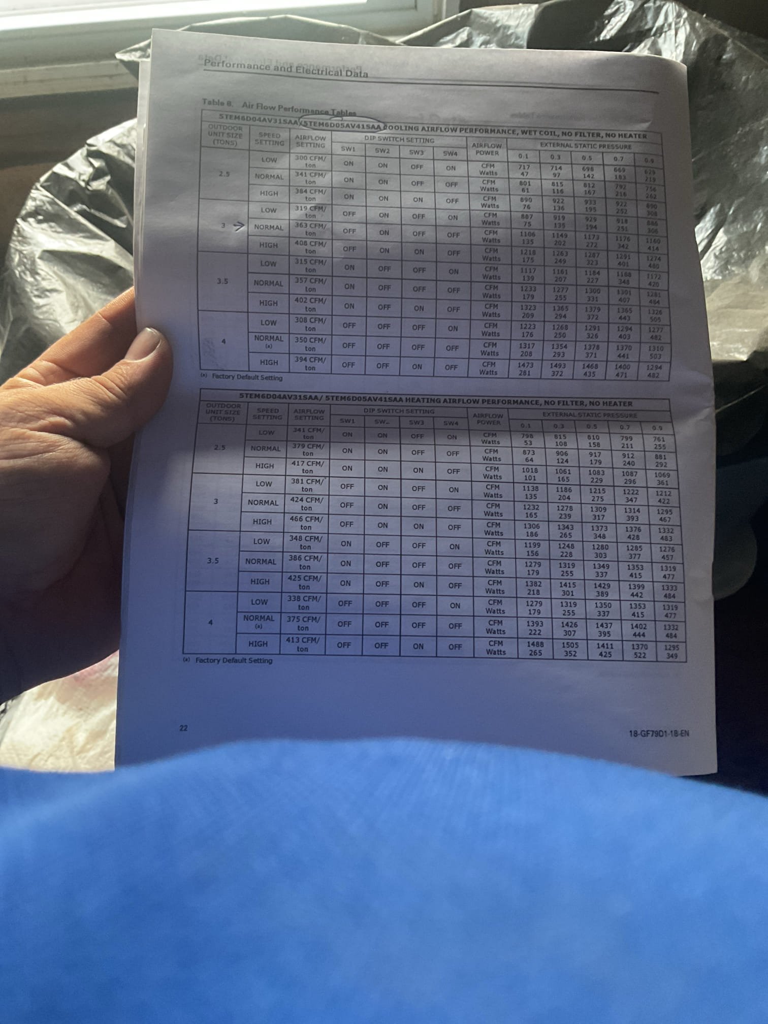 Talked to customer about loud noise. Homeowner showed me that he was getting a small rattle from the supply vents. Looked over airflow settings at air handler. Found cfms were set to 363 cfms per ton. Explained to homeowner that we don’t want to really adjust any lower. Checked 454b refrigerant pressures they were good at 351/128. Asked homeowner about doing the heat tune up, he would like to keep his appointment in December. Heat pump is working properly at time of service. 