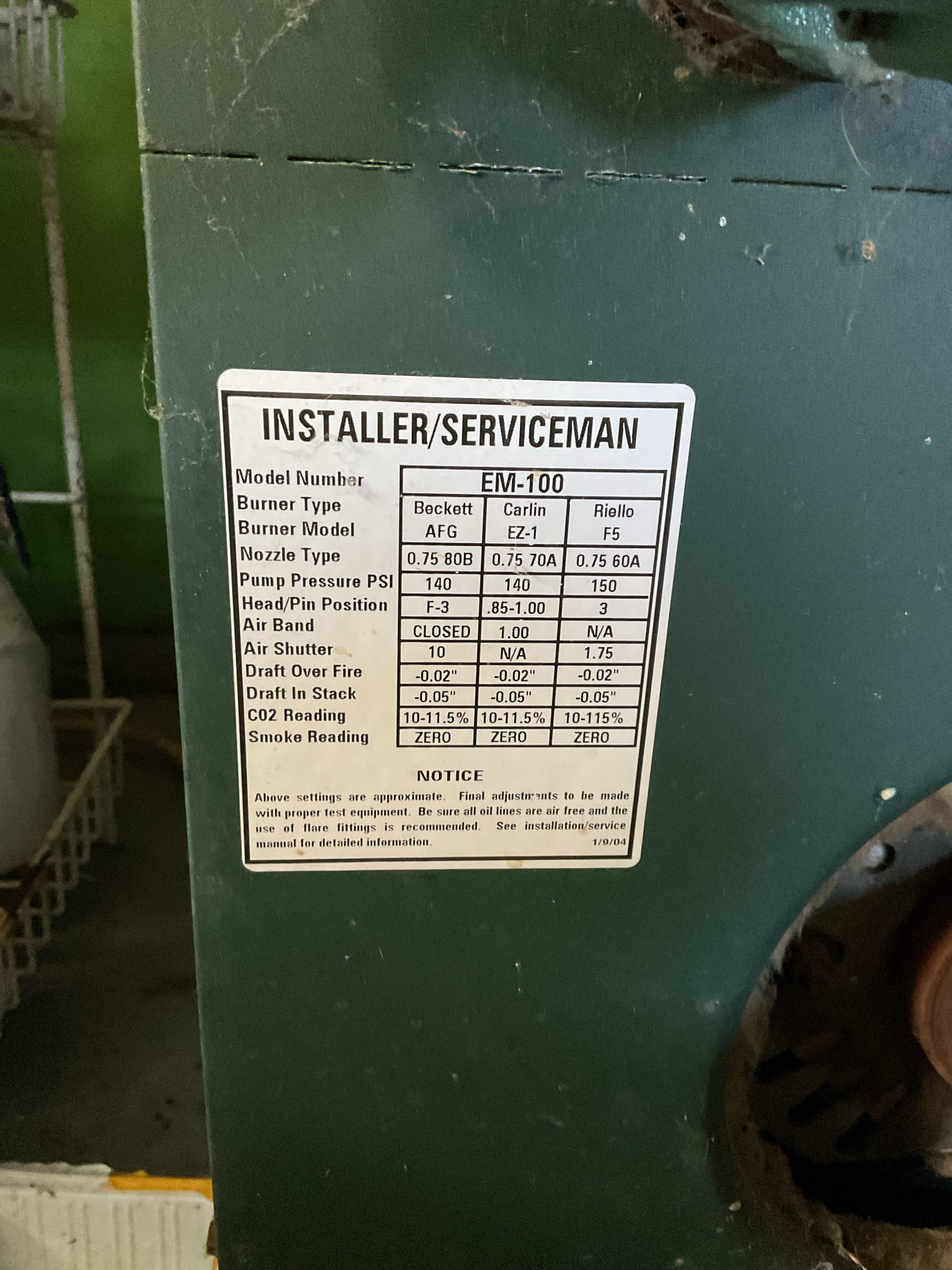 11/28/25 Dan and Liz 

I arrived to the customers home to work on their oil fired boiler , It’s +25 years old. I started with inspecting for water leaks, and checked all the copper line joints. I checked the temperature pressure gauge. I checked connections and voltages on the boiler and inspected the aqua stat and circulators. I inspected  the heat  exchanger and cleaned and inspected the flue pipe for corrosion and holes. I made sure the chimney was clear. I replaced the oil filter, the strainer and nozzle . I cleaned and set the electrodes for proper gapping for proper system operation. I bled  the oil burner and tested for combustion and checked the return and supply pipes . Everything is working fine with oil fired boiler at this time of service. 

Collected for 299.00 for renewal. 