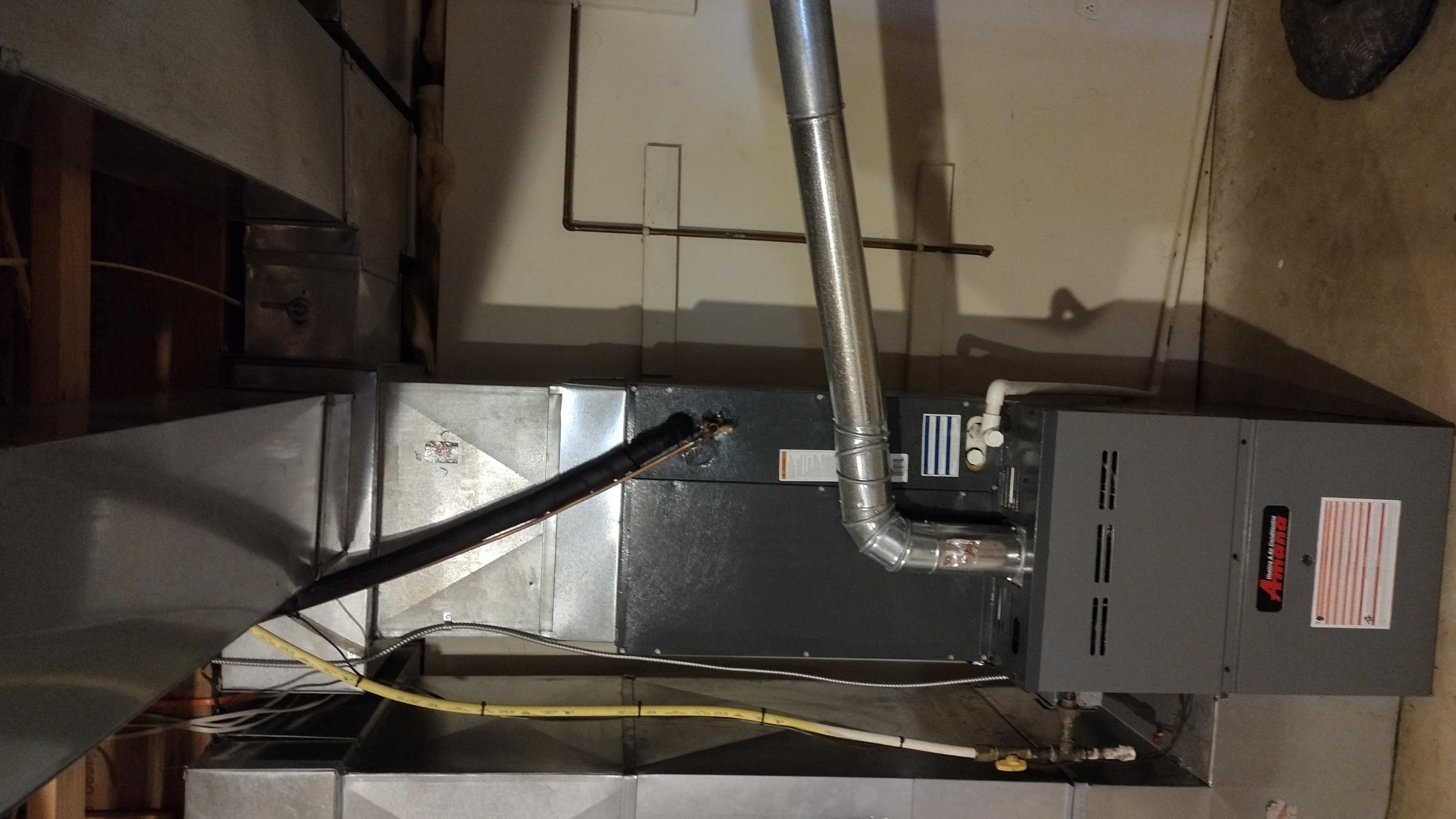 Luis 11-29-25. Customer called in for comfort issue with heat and water heater, customer stated too much heat on second floor. During Previous call customer mentioned too much tech to not adjust damper as usual during heat season. I did open damper as usual for winter season. And adjust floor registers. Now first floor is getting 100% or air. I also look at the water heater, thermostat is set to hot, per customer request I dropped down set point one bar Down. Now is between low and hot (medium) i also provided estimate to replace thermostat to smart stat with room sensor. 