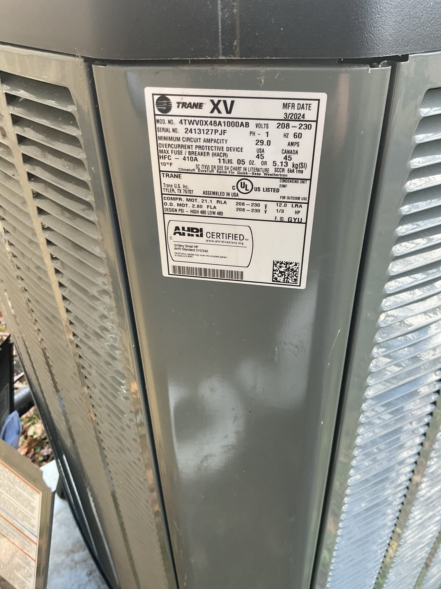 Outdoor unit very noisy. Trane heat pump/propane furnace hybrid. 
I added a rubber cork bad to one of the pipes near the reversing valve that was up against the side of the unit which helped alleviate noise.
I also added to straps to the Lineset inside to take vibrations away.

Checked operations 
Measured temperature rise. 

System is much quieter now.