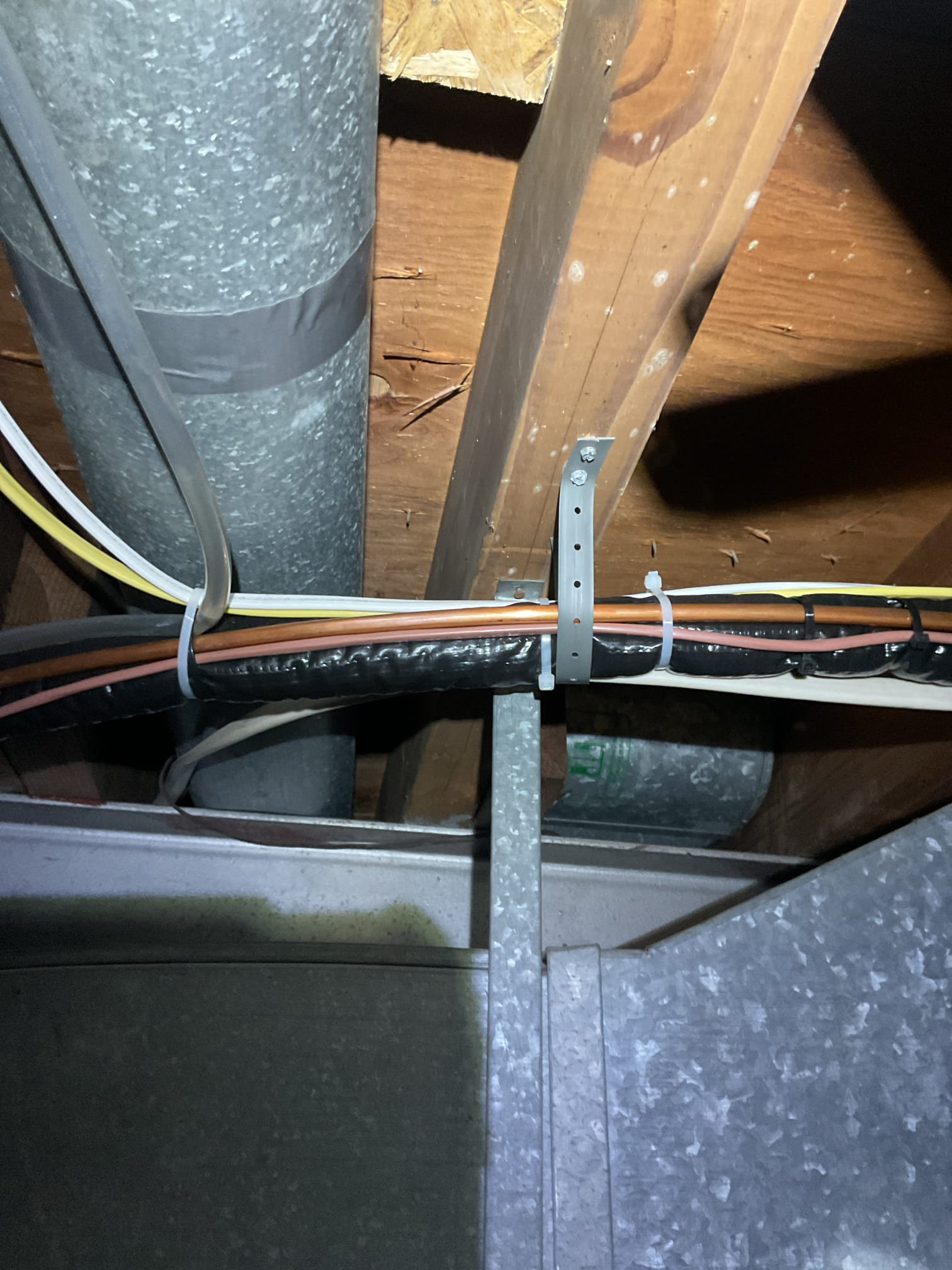 Outdoor unit very noisy. Trane heat pump/propane furnace hybrid. 
I added a rubber cork bad to one of the pipes near the reversing valve that was up against the side of the unit which helped alleviate noise.
I also added to straps to the Lineset inside to take vibrations away.

Checked operations 
Measured temperature rise. 

System is much quieter now.