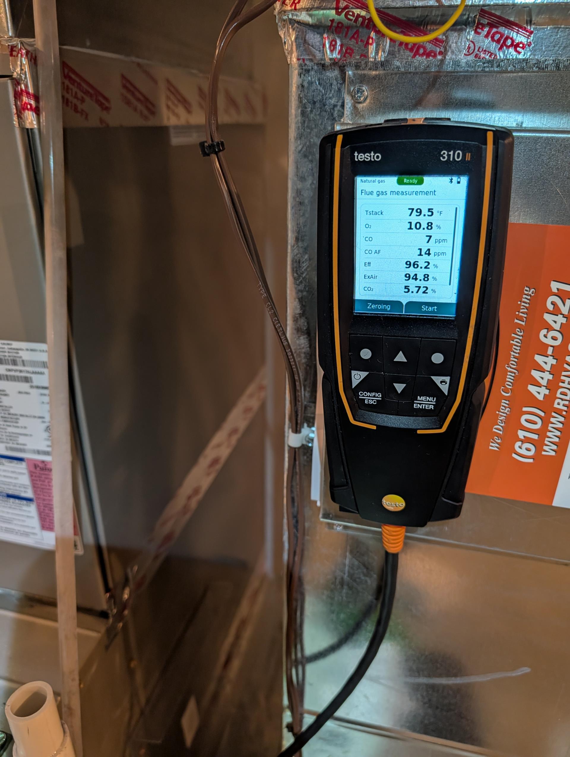 Found failed gas valve at 60,000 BTU natural gas furnace.
Offered to replace along with plan membership.
System and house from 2018 but equipment was never registered for extended 10 year parts warranty, so valve not covered under warranty. 

Replaced White Rodger’s gas valve, set gas pressure and tested system today. 
Checked for gas leaks at furnace from shut off valve to new gas valve. 
Cleaned flame sensor
Verified furnace operations

Combustion and draft tests pass.

16x20x1 filter ok

Lots of water from exhaust getting back to inducer I recommend installing a wye fitting with a drain barb in exhaust to divert water directly to condensate removal pump to avoid water logging the inducer (combustion removal system). Provided email estimate.

Also left estimates for surge protectors and water safety devices.
She agreed to the drain wye repair and the surge protection+water safety package. 

System operating well at this time. 

Collected for work completed today (1218.21) plus half o