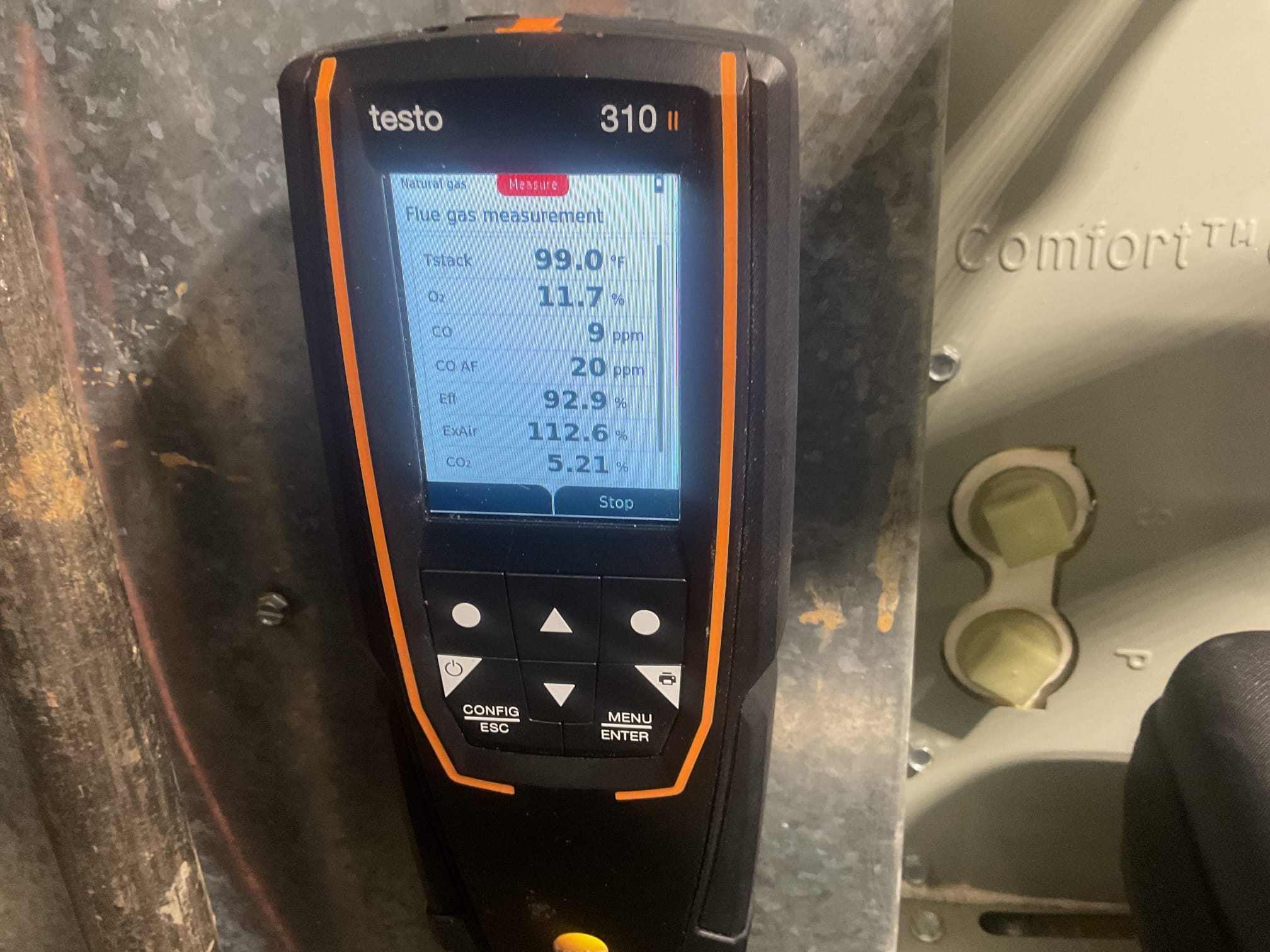 Found broken Aprilaire feed tube, replaced feed tube on humidifier and tested operation. Also performed precision heat tune up on 2015 trane gas furnace. Replaced 16x25x1 filter and 12x12x1 air filter. Checked all electrical connections and components. Checked temperature rise. Found very small crack starting in heat exchanger, not thru yet. Let homeowner know. Cleaned flame sensor. Checked resistance of hsi. Performed combustion test. Gas furnace is working properly at time of service. 