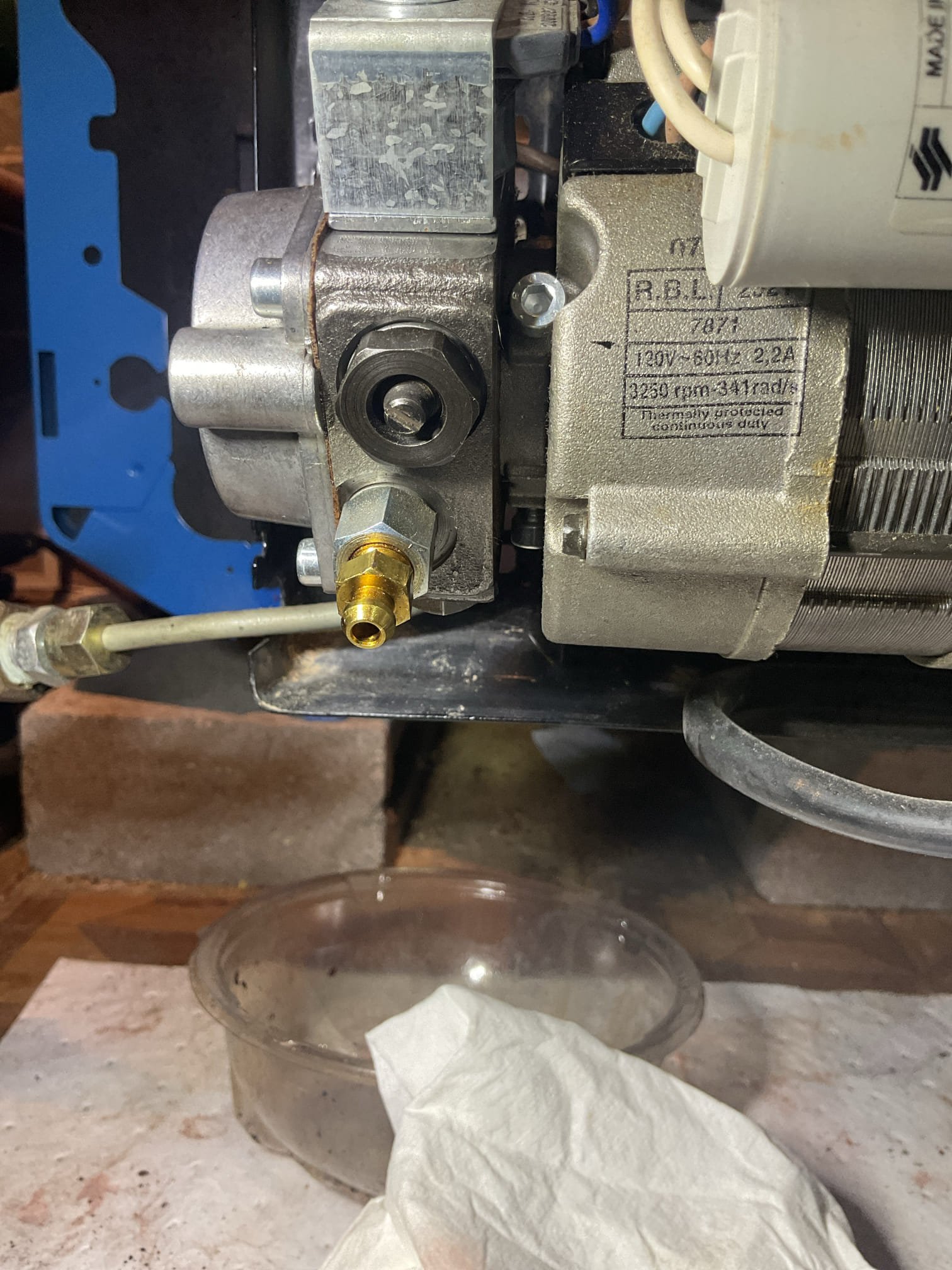 Luis 12-4-25 performed oil boiler tune up, found boiler off upon arrival, turn boil on for first time this season. Boiler came on. I performed cleaning tune up on boiler, replace oil filter rf2  lean heat exchanger and flue pipe. I could not replace nozzle due to fuel pump fitting being  damaged. I did provide estimate to replace those items. I also noticed there is no flue damper. I also included that on estimate, cycle boiler couple times ok boiler is running and heating. Water pressure and temps ok. I emailed estimate for repairs. I did also emailed estimate for new burner. Customer will call office for any repairs. With out this parts we can’t remove nozzle assembly. Customer is aware. Oil tank is old customer is aware tank condition and age. 