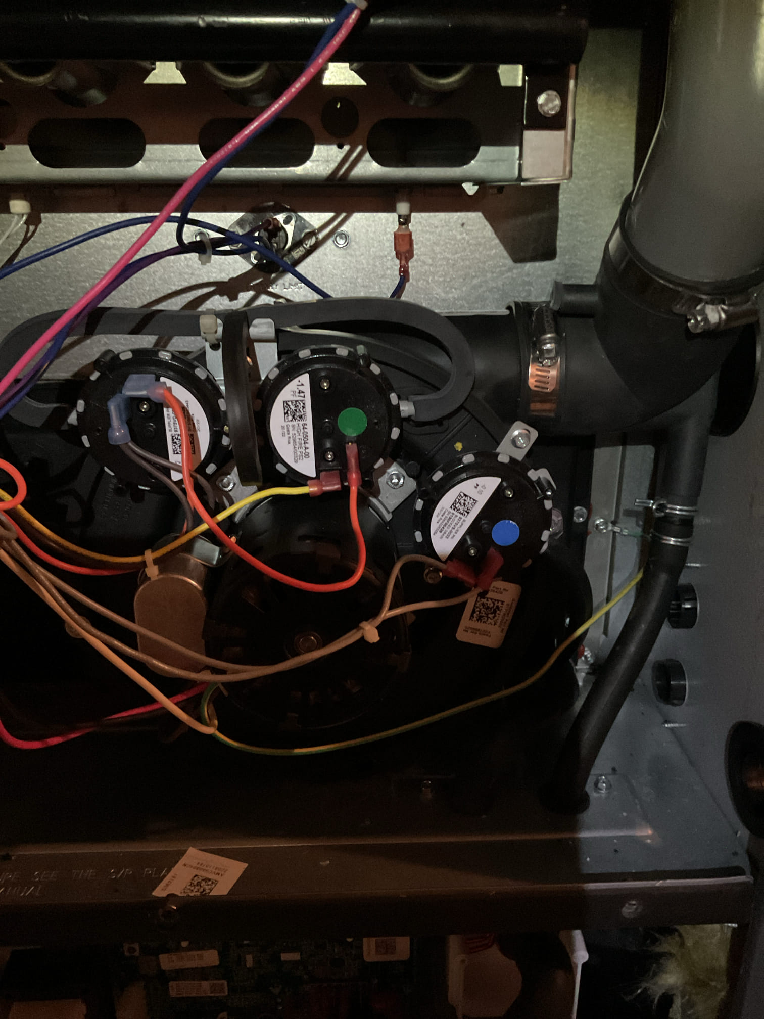  12/04/25 Dan 

arrived to the customers home to service their 2 yr old gas furnace system. 
I started with checking the air filter and found good , the filter size is 16x25x1. I checked all my electrical connections and voltages. I inspected and tested the  burners , flame sensor and the igniter. I water tested all tubing and hoses. I inspected the exhaust and fresh air pipe for restrictions and bellies. I inspected the inducer and the blower motor operation. I checked and tested for combustion and took temp rise splits at the return and the supply. Everything is running fine at this time of service. 