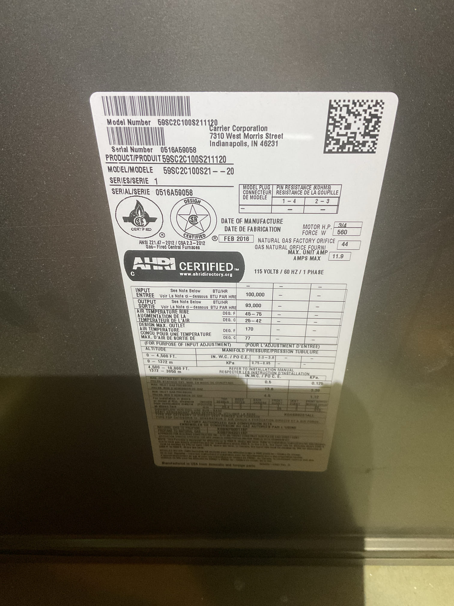 12/04/25 Dan 

I arrived to the customers home for no heat. I found the roll out safety was tripped. I reset the roll out and tested the system operation. Found the 2nd burner from the left and the last burner on the right was rolling out the flame . I checked my combustion and it  rose quickly I stopped it at 386 ppm. I performed a smoke test and it failed . The heat exchanger is compromised. I red tagged the furnace and turned the system off for safety. 
The office will contact the customers in the am to schedule an estimate. I did leave estimates for warranty and non warranty heat exchanger. But I highly recommended the customer goes with new system installation. 
