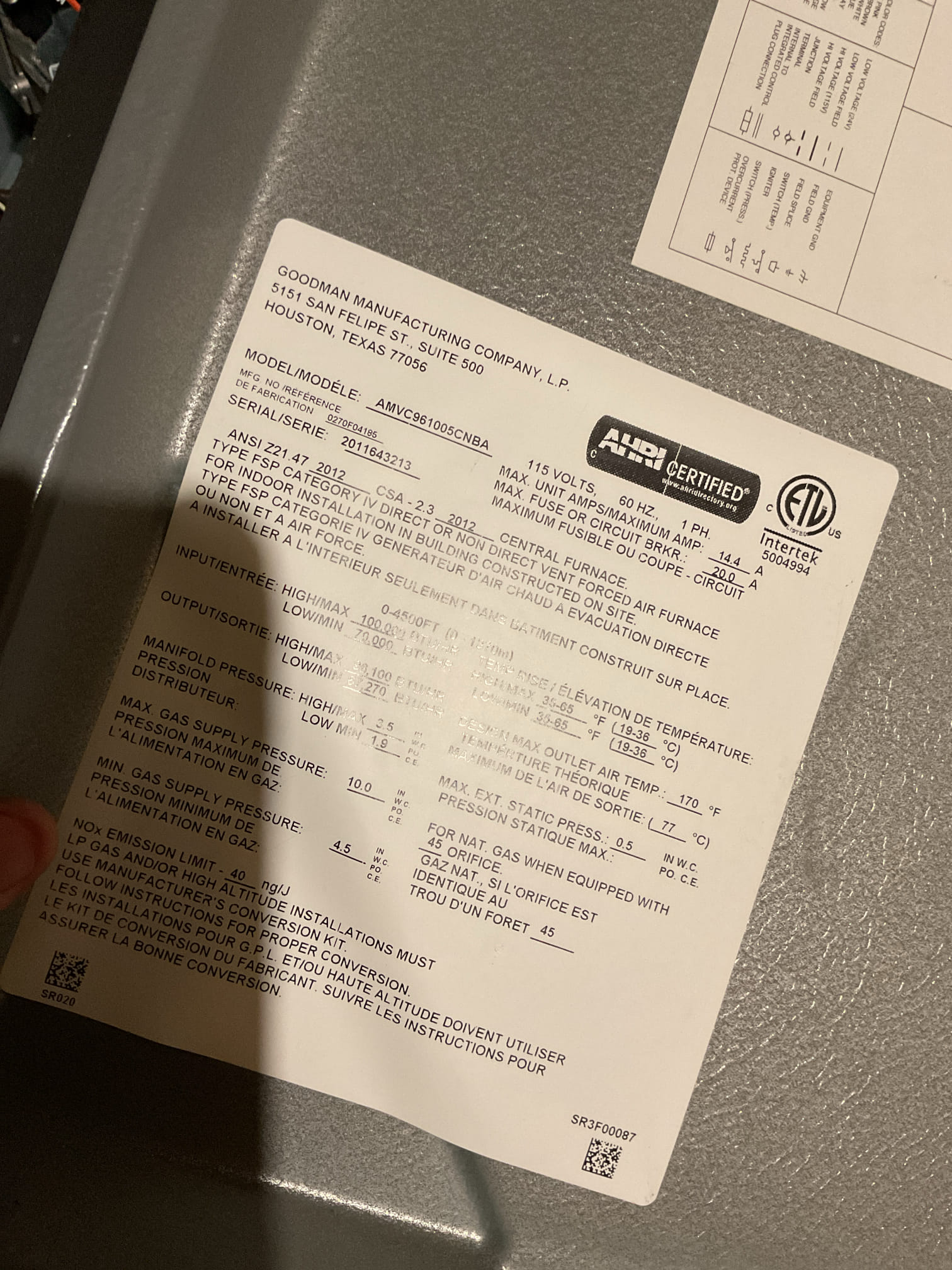 Luis 12-5-25 gas heat tune up 


Inspected burners, heat exchanger, pressure switches and inducer assembly
Cleaned flame sensor and verified flame rectification circuit
Inspected ignitor and clean sensor 
Confirmed proper manifold gas pressures
Measured temperature rise ok  and check static pressure
 checked drain
Inspected wiring, controls, electric motors and components;  no surge protection customer is aware no surge protection, performed Combustion and draft tests

System operating well at this time

Homeowner paid for plan renewal today.
