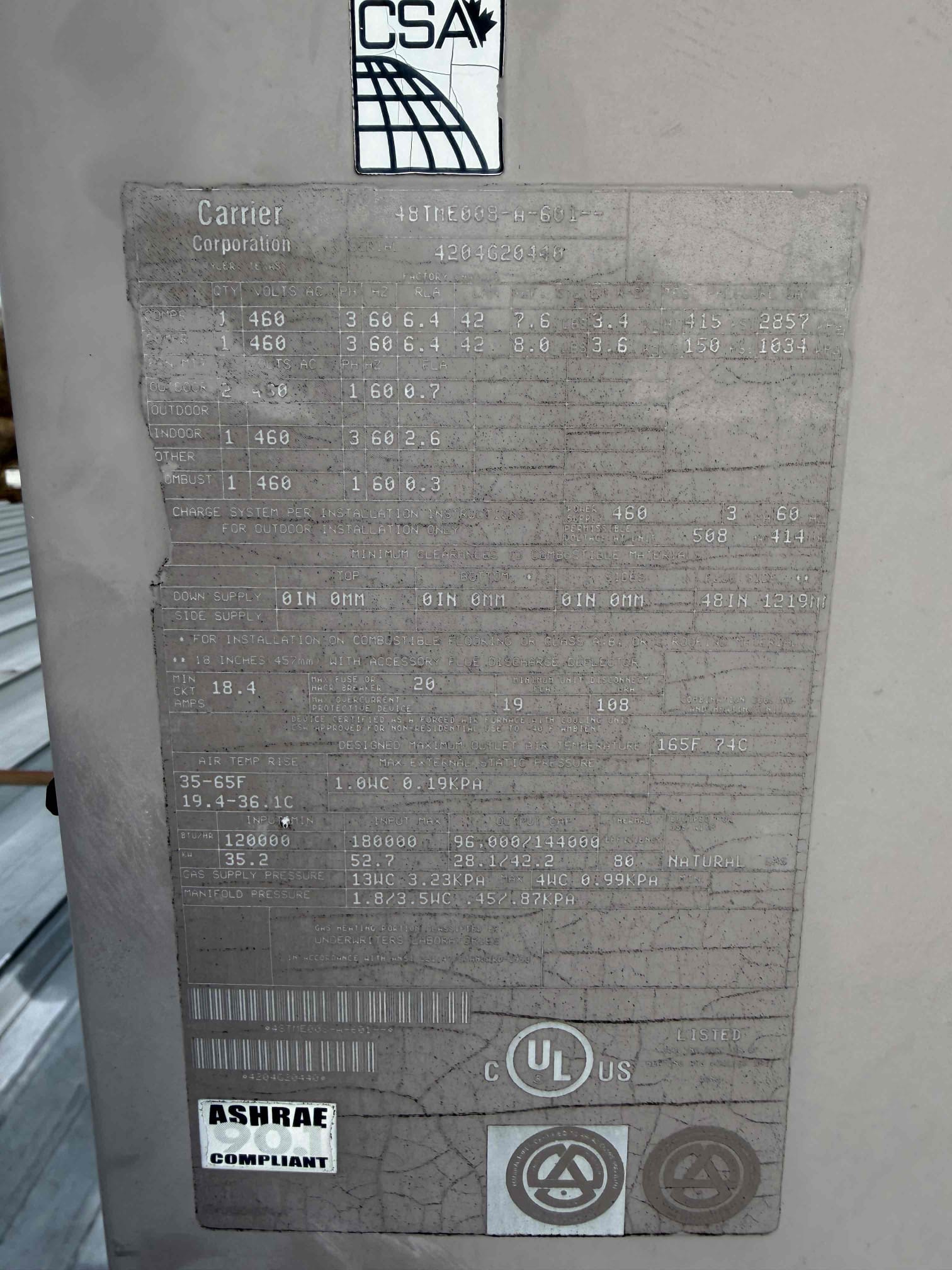 Luis and Nikola 11-17-25 performed heat tune up on 6 units. Three rooftop units. Two gas heaters and one Rezner wall heater. Check all filters ok. Carrier roof top unit will need filter change. (4) 16-20x2 belt a48. Other two rooftops units ok filters and belt ok cycle rooftops ok all three rooftop units are working ok. We also performed gas heat tuneup on two York heaters for drivers room and LTL both heaters were just replaced couple months ago. Everything is working normal. We performed tune up on Rezner heater suspended on ceiling in Chemical room. Performed combustion test and test operation ok need lift to access this unit. Ware house unit is not working, we tried to reset power but it didn’t work. System is about 40 feet high from ground. We also did not work on exhaust fan we could not get to it. Office to nfollow up with customer. Filter sizes are in equipment profile. 

12/4/25

Indoor warehouse Heater needs a new igniter see pictures for model and serial Jim ordering. Need t