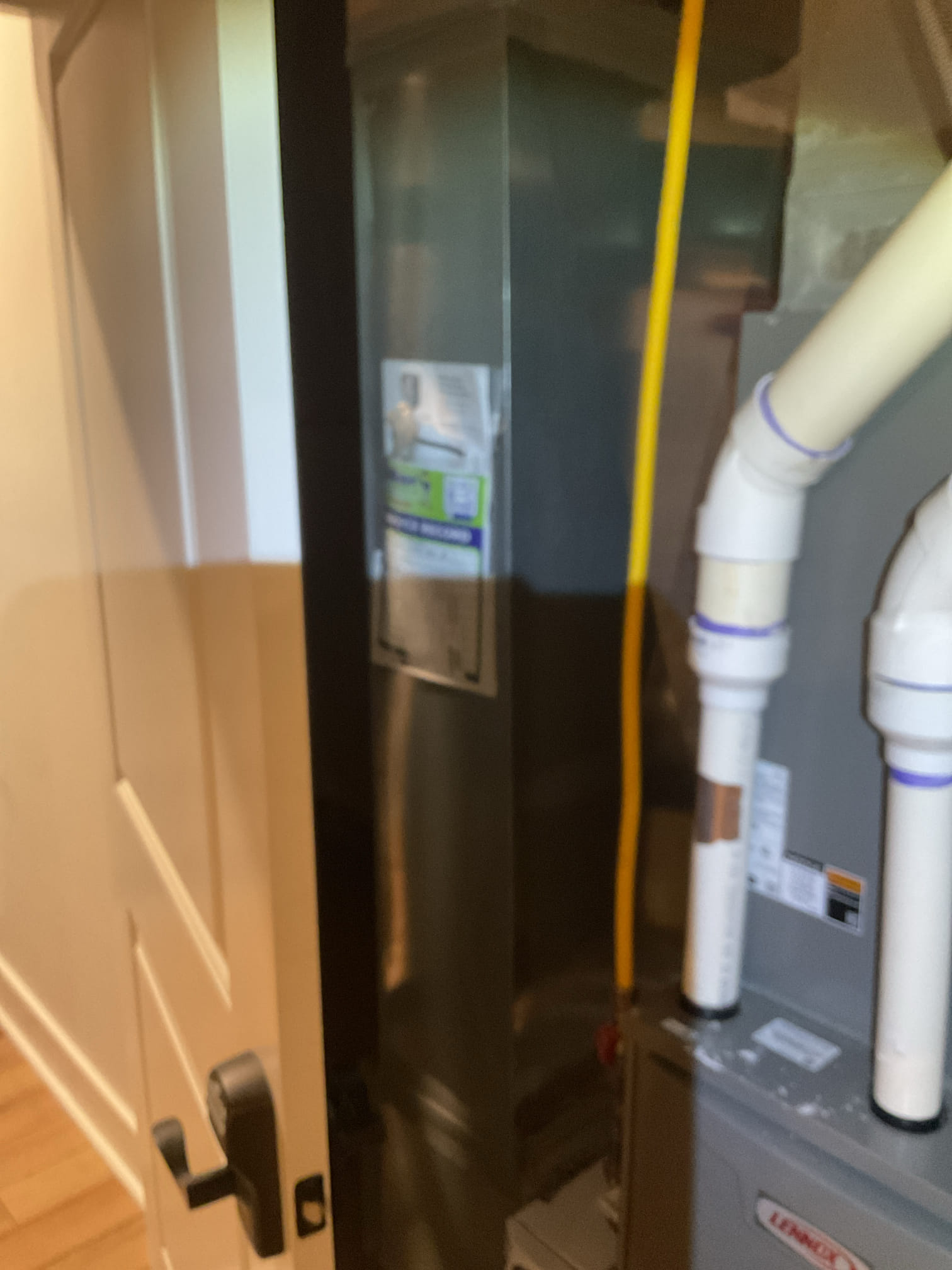 12/5/25 Dan 

I arrived to the customers home for a QA on a dehumidifier. Joe was here as well with me . We found there was a whistling sound type of acoustic sound coming from the first floor returns. We are recommending to replace the 10 inch metal run out from the dehumidifier to the return and replace it with 10 inch flex . This should help dampen down the sound through the returns. I also replaced a thermostat on the first floor for their daughter’s room to an ecobee Wi-Fi thermostat . The customer wanted to be able to operate the thermostat without bothering her daughter in her bedroom when she’s sleeping. I collected $446.25 for the new thermostat installation, paid by cc. The dehumidifier looks good just some noise from the 10” round metal pipe. 