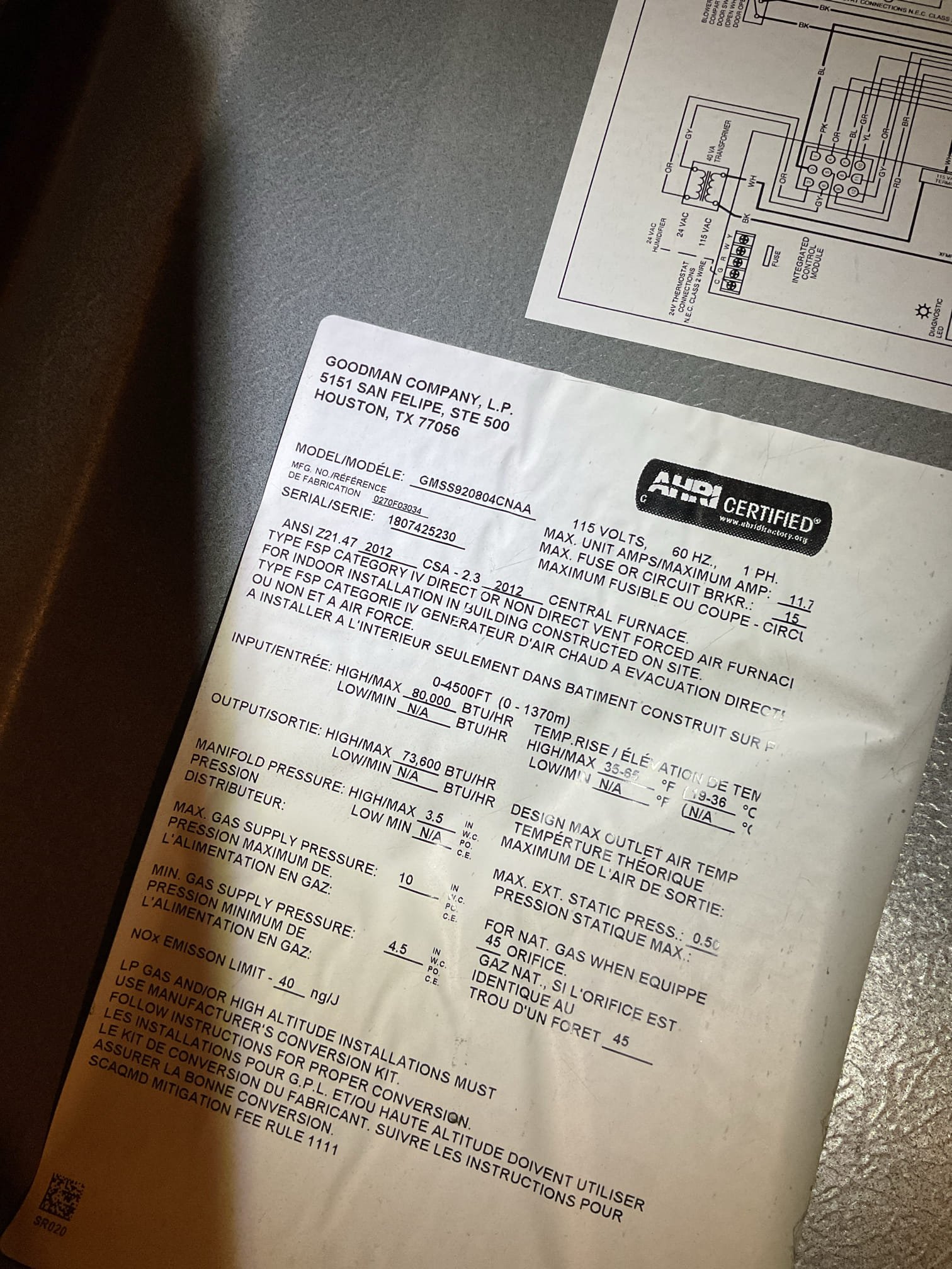 Luis 12-5-25 customer called in for no heat, air nor blowing on vents. Check all vents ok inspect air filter and air delivery system. System is zone into two thermostats first floor and second floor. First floor and basement are in series with two dampers. And third damper is for second floor located near return grill in first floor. Found one of the first floor damper closed would not open and also filter causing Hugh static, barometric bypassed damper is not working properly. After manually open damper and changing filter. Unit came in normal. I did perform tune up during same visit. Went trough all ignition system, air delivery and combustion removal system ok. Performed combustion test check supply and return air temps ok. I provided estimate for repairs. Customer does not have any water protection. Emailed estimate for repairs and water protection customer signed up for service plan gas heat and ac. First visit under plan. 