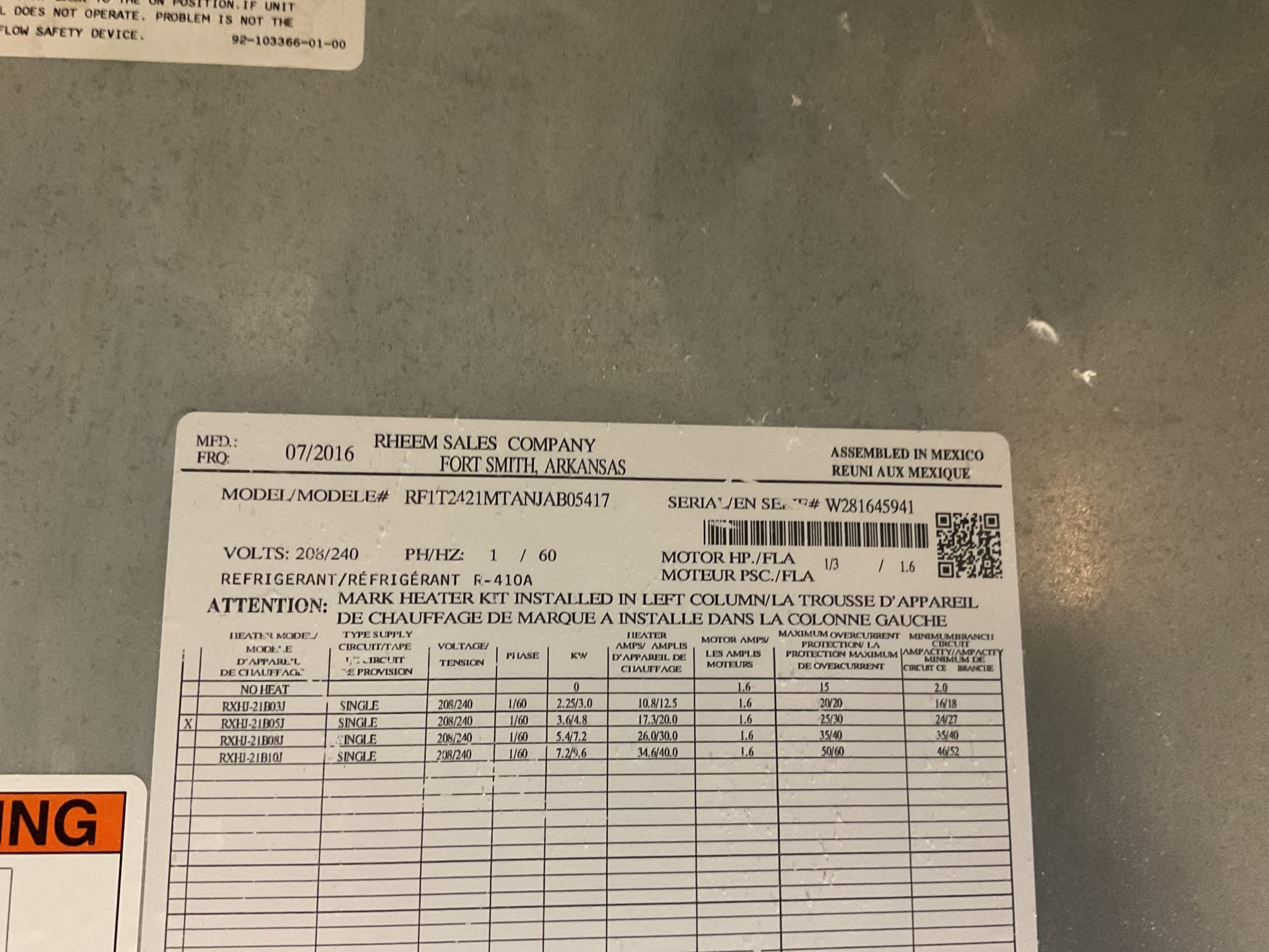 Found failed blower motor, replaced blower motor and tested operation. Return temp was 64 degrees. Supply was 82 degrees. 18 degree rise. Heat pump is working properly at time of service. 
