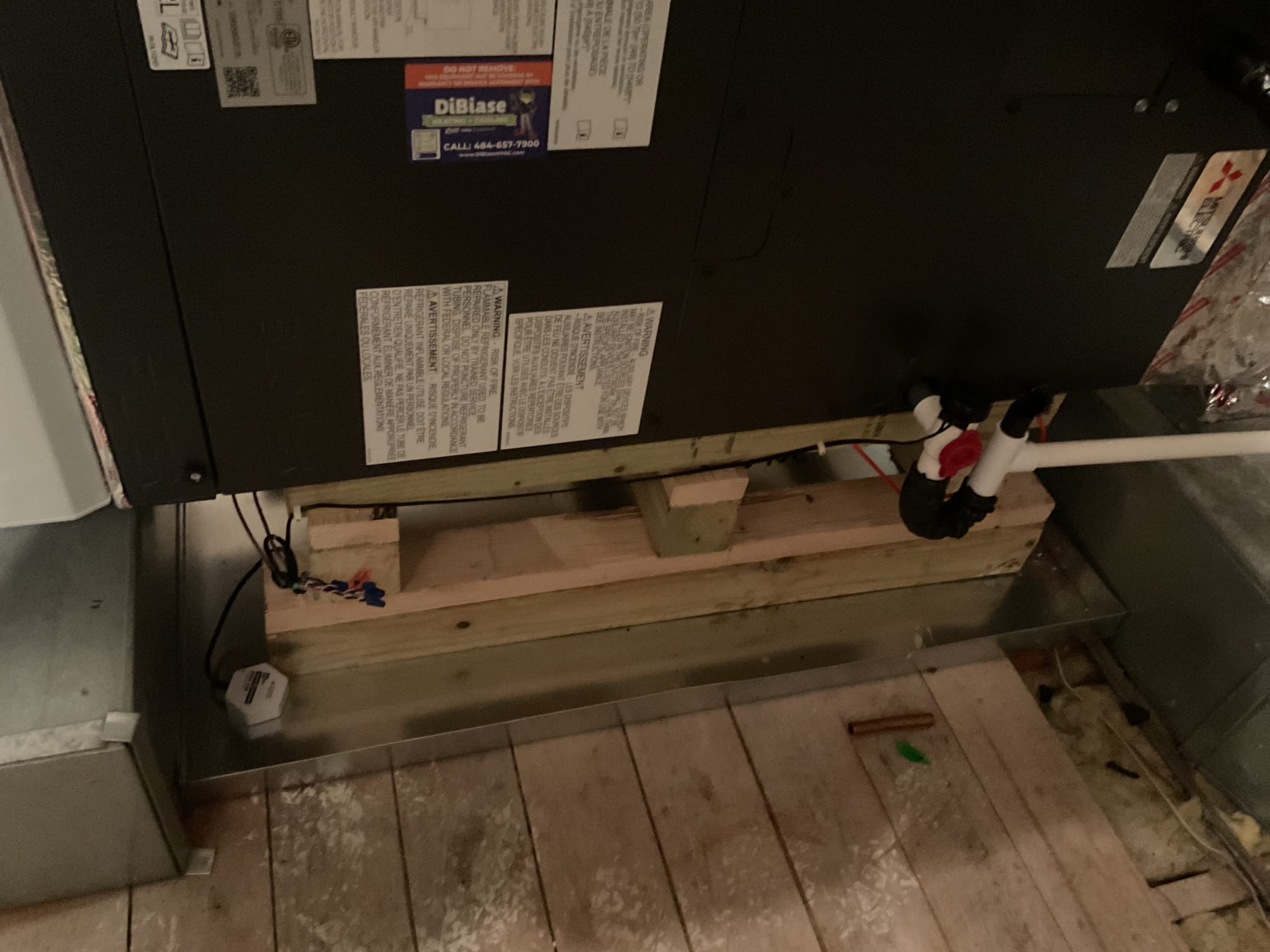 Performed quality assurance on Mitsubishi electric air handler and basement indoor unit. Tested system and heating mode. Checked all electoral connections and components. Check temperature rise. Checked all penetrations. Homeowner was able to download app and was able to connect straight to basement indoor head with Wi-Fi. Upstairs air handler would need Kumo 2 interface. Homeowner mentioned about getting it themselves and connecting. System is working well at this time.  Collected final balance. 