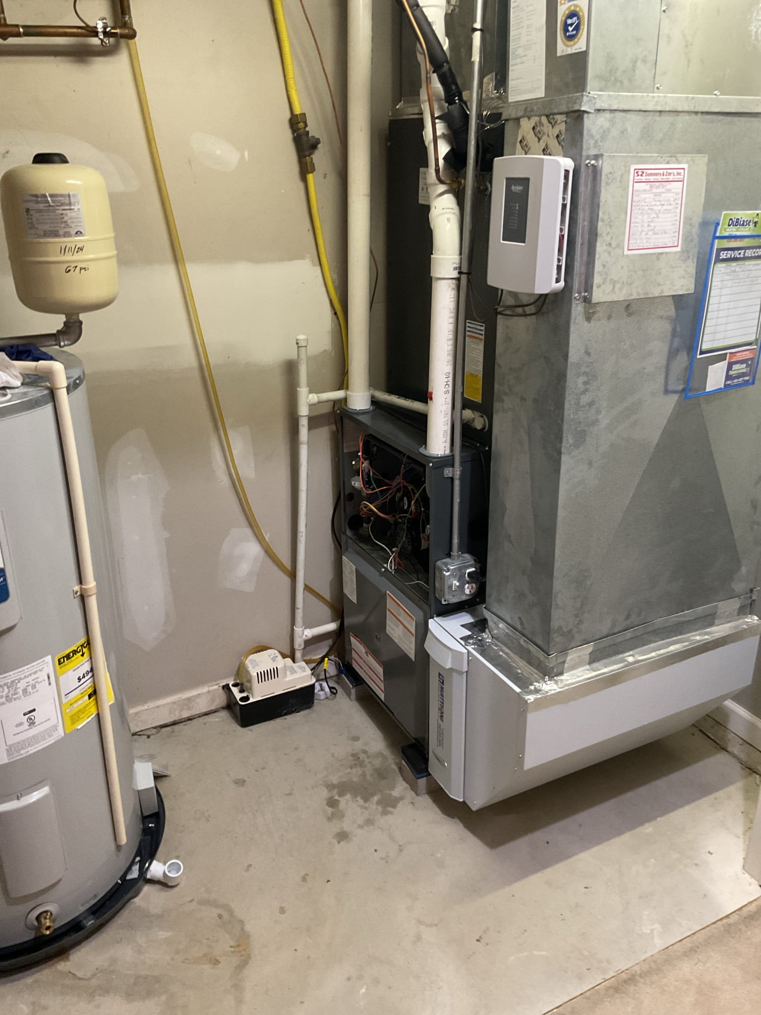 Luis 12-5-25  customer called in for heater not working.  Found heater running upon arrival on an error code pressure switch found water inside inducer assembly drain assembly and test system operation after draining assembly system came on properly. I would recommend adding drain kit on exhaust pipe to prevent this from happening again. I’m also included ez trap for ac drain system since is in series with heater drain. I emailed estimate. As I mentioned it during heat tuneup system goes off on high limit at least once every call for heat. I also provided estimate to add return grill near rerun duct and add two supply grills at the mechanical room. This will help the unit breath better. 