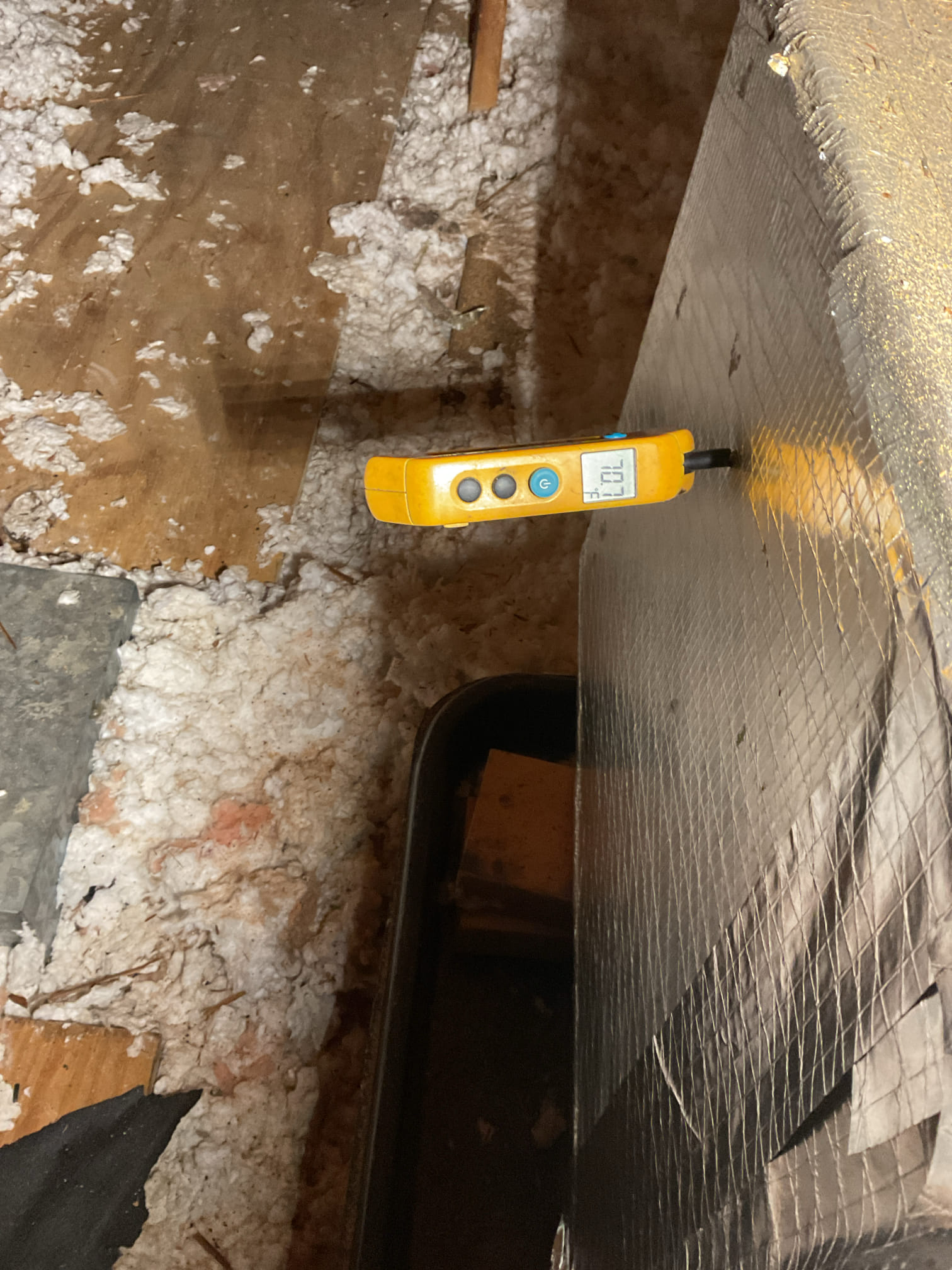 Performed precision heat tune up on trane heat pump system. Homeowner replaces 14x25x1 air filter. Checked all electrical connections and components. Checked temperature rise. Found only 14-2 power wire feeding 5 kw in air handler. Power wire should be a 10-2 with a 30 amp double pole breaker. Also found aqua guard water detection switch in pa recommend upgrading to wet switch. Inspected evaporation coil. Tested outdoor capacitor. Checked 410a refrigerant pressures. Provided estimate to install surge protector on mini split system. Found a spot inside condenser coil where aluminum fins were ripped off possibly because of an I’ve chunk in side. No damage to pipping inside though. Did not heat any loud cluck from heat pump while on site. Heat pump is working properly at time of service. 