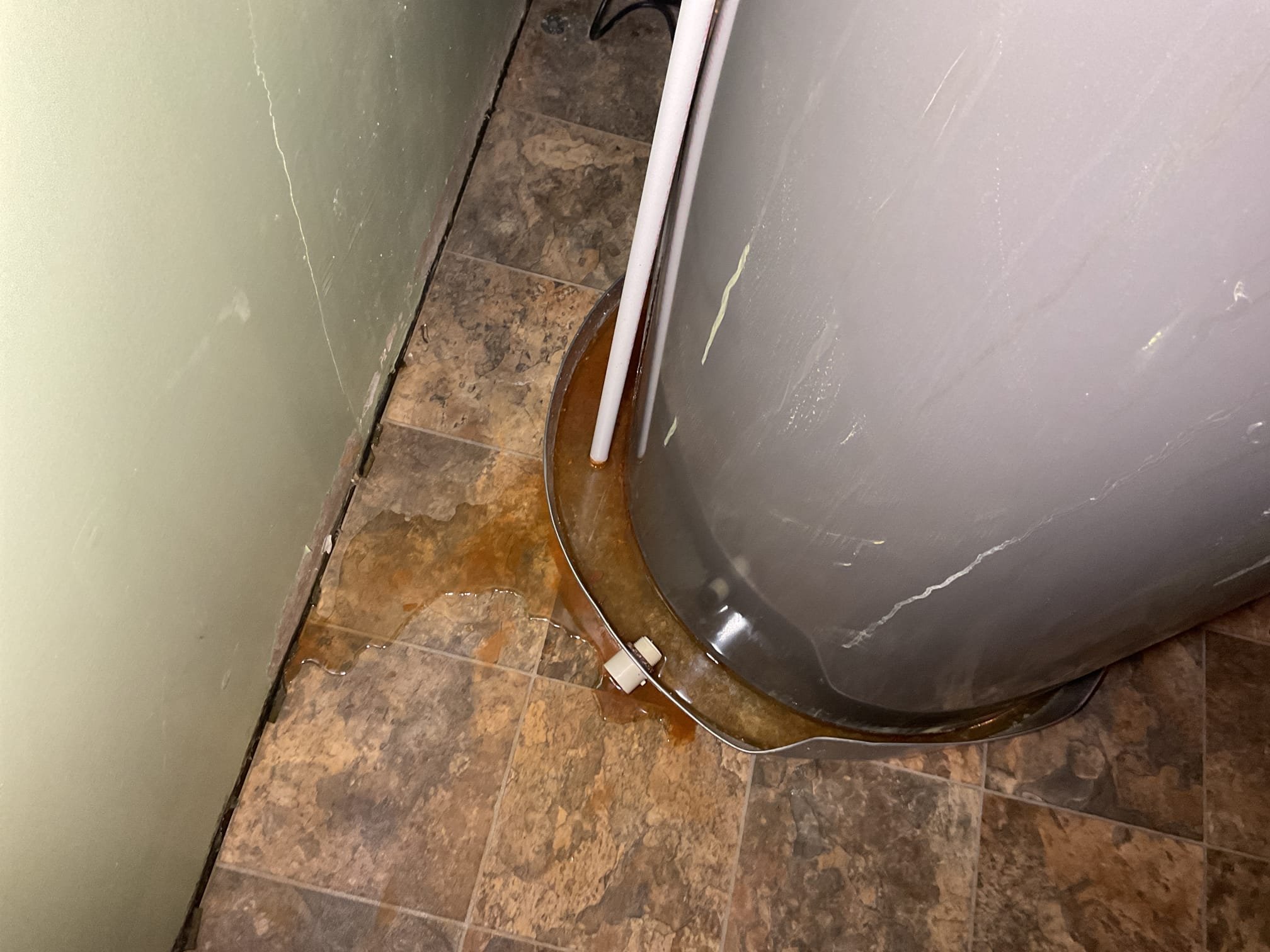 Fully assessed water heater leaking situation. Found Rheem water heater manufactured in 2021 that was installed by homeowner leaking water from tank. Explained to customer that she can contact Lowe’s or Home Depot to see about warranty. Gave her a price for DiBiase to replace also. Also performed precision heat tune up on climate master geothermal. Air filter is dirty, homeowner to replace. Checked temperature rise. Check water delta t. Tested capacitor. Checked all electrical connections and components. Tested emergency heat. Geothermal is working properly at this time homeowner to get back to us about water heater replacement. 