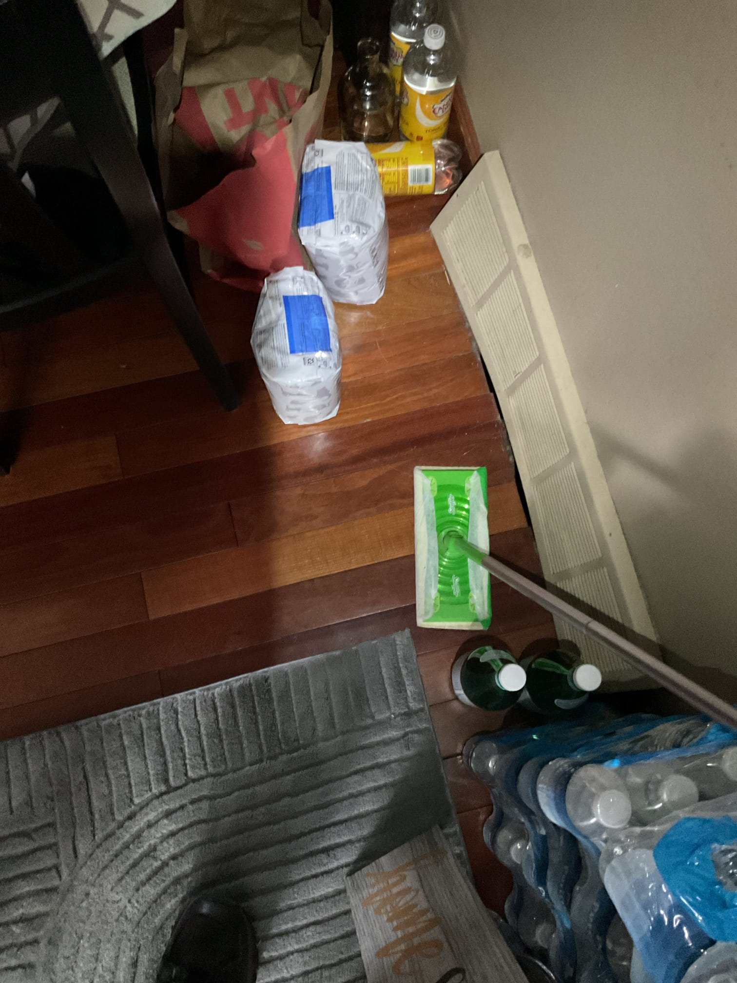Luis 12-8-25 performed quality assurance on recently installed system. Check indoor and outdoor units. All electrical connections and components ok. Check heater operation settings on second stage delay ok CFM on heat and ac side ok. Test safeties ok. Check static pressure. Rerun side is very high in can be improve by adding different type of grill (floor metal grill and making the opening bigger). See photos. We can also increase return flexes to 8 currently 7 in (2). I also replaced filter. Customer will set up WiFi later on. I showed customer how to operate Settings on thermostat. Customer also would want to move unit coupe feet away from door see photos. Joe is aware this. 
