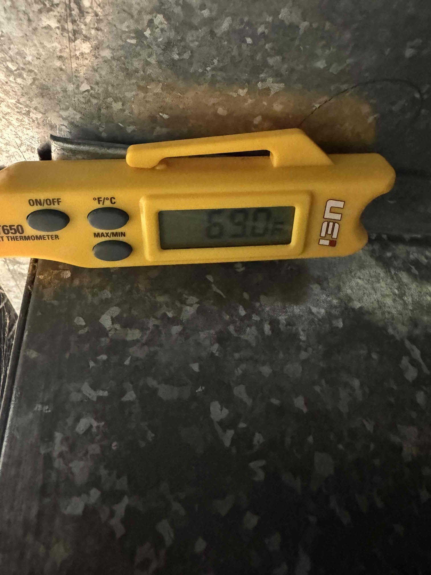 12/8/25 Dan and Conner - performed heat tune up on Payne heat pump located in basement. 
- checked temperature rise and found in good range
- inspected coil for debris and growth - indoor coil found clean
- checked static pressure and found in good range
- checked electric auxiliary heat and found both elements working correctly 
- washable filter still clean
- checked compressor amp draw - in good range 
- checked refrigerant pressures - good for current temperature 
- capacitor still in good range 