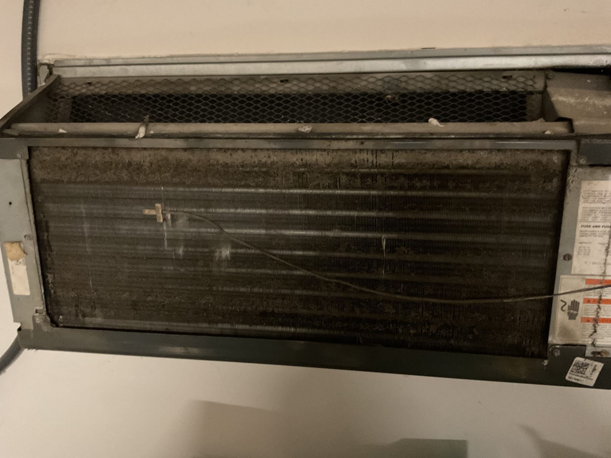 Fully assessed no heating situation on amana Ptac unit. Found strip heater inside unit burnt up and also control board failed. Will need to find control board and strip heater for the system, more than likely replacing the unit would make the most sense. Our office to follow up with repair quote. If unit needs replaced, they may replace it themselves.