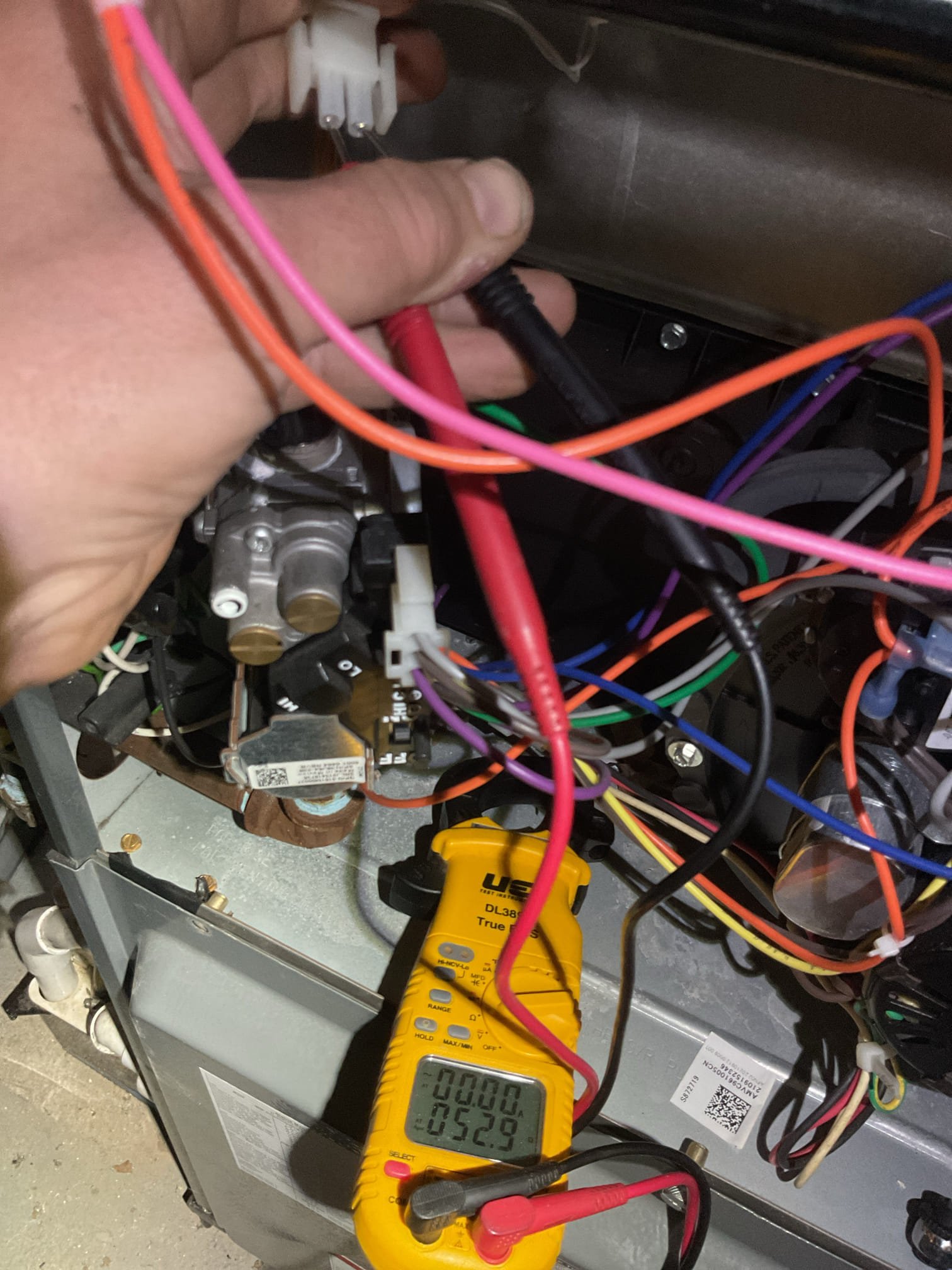 
Completed heat tune up for natural gas furnace.

Replaced 16x25x1 filter
Inspected heat exchanger, burners, flue pipe, inducer assembly and hoses
Inspected hot surface ignitor and verified resistance with meter
Cleaned flame sensor and verified flame rectification circuit
Measured temperature rise and static pressure
Checked wiring, controls, electric motors and components 
Checked manifold gas pressures
Inspected drain and pump.

Completed humidifier service: replaced Aprilaire 35 water panel, cleaned housing and tested operations. 

Combustion, draft and smoke tests: Pass

Gas furnace is operating well at this time. 