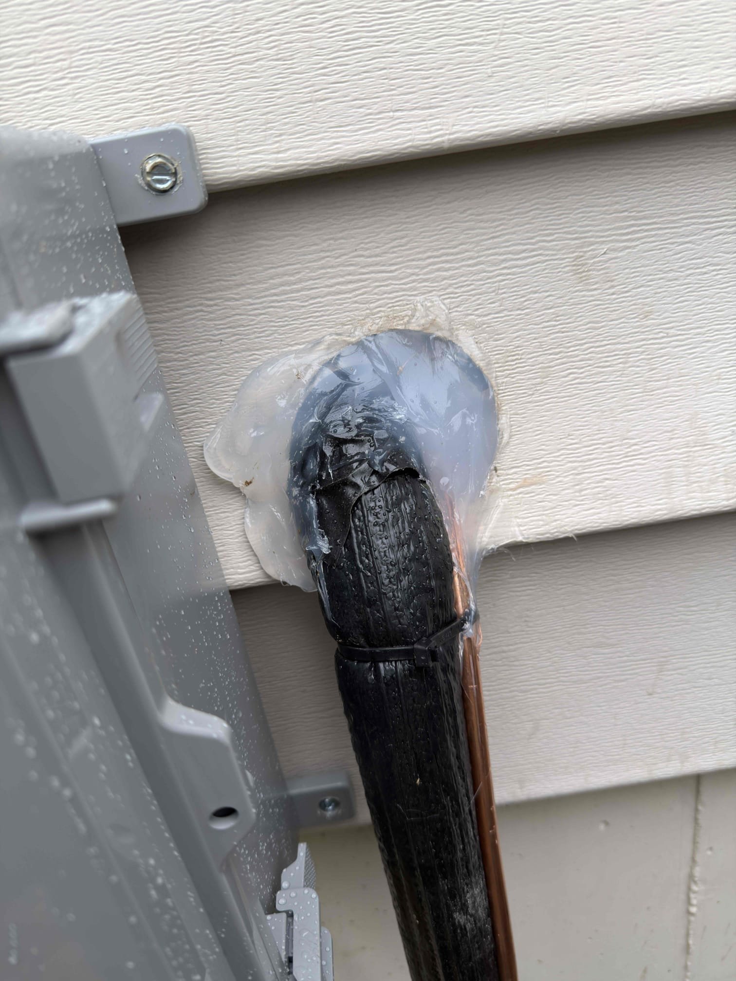 Installed new trane gas furnace and heat pump outdoor. Built new supply and added a new return air base for furnace. Reused existing return and tapped/caulked duct work. Adapted high volt and installed new outlet and switch. Adapted flue pipes and gas line. Installed new low tank cut off on gas line. Ran new condensate line and installed new ez trap and condensate pump. Ran new vinyl tubing from condensate pump to sewer line located in basement. Installed new thermostat and wired in low volt with safeties. Ran new line set and connected to new equipment. Installed new heat pump outdoor on leveled pad with snow legs. Installed new rector seal disconnect and wired into outdoor unit. Cleaned up work area and tested out equipment.