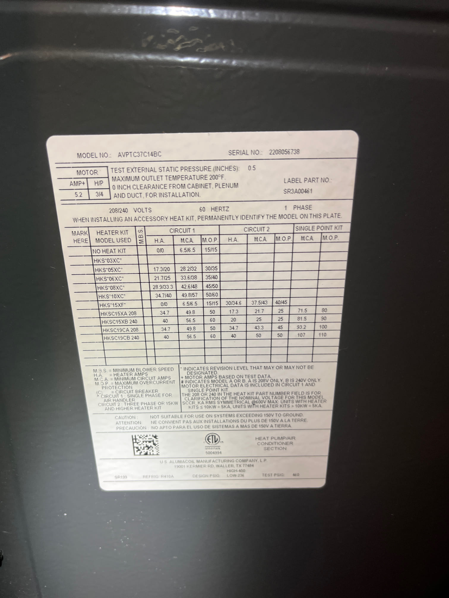 12/11/25- Luis & Liz
Heating check up on a 3 year old Amana heat pump. 

Checked all electrical connections including voltage to indoor unit as well as electric heat strips. All electrical components in appropriate range, electric heat is functioning properly. Did notice there is no surge Protection on indoor system. Spoke to customer about surge protection for indoor system, customer stated this has been brought up before and he has received information on this (he has while house surge protection)

Tested return and supply temperatures, found a temp rise of 23 degrees which is in appropriate range. Visually inspected coil as well as blower, both are in good condition. Customer supplied Filter 413 cn was replaced today. 

At outdoor unit checked all electrical connections, and tested outdoor system voltage as well as capacitor and compressor. All electrical components functioning properly and tested in appropriate range. There is a heavy duty surge protector on disconnect at outdoor. 