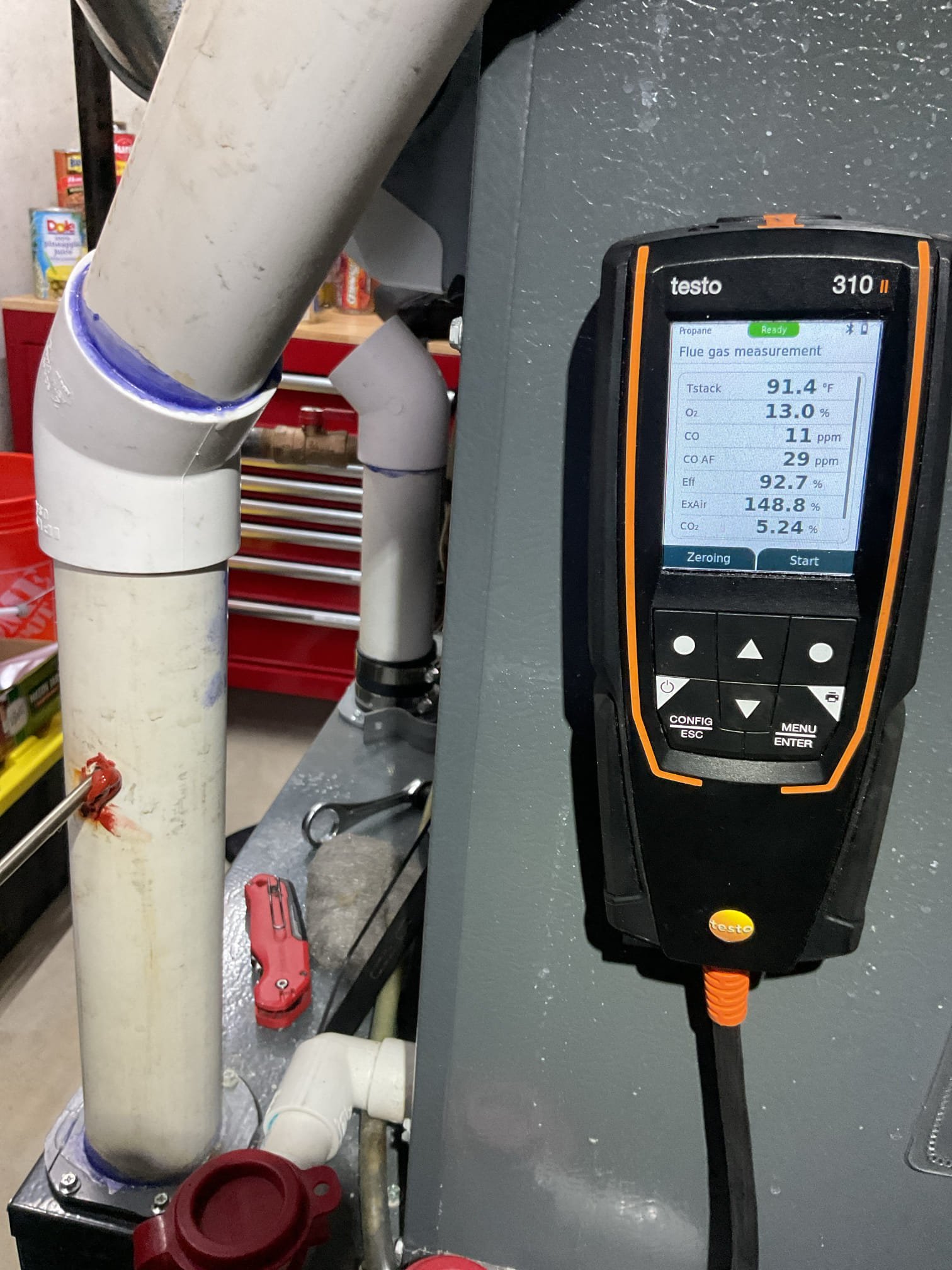 
Completed heat tune up for natural gas furnace.

Homeowners will replace 20x25x4 filter soon
Inspected heat exchanger, burners, flue pipe, inducer assembly and hoses.
Propane burners are very corroded. There have already been no heat issues caused by burners back to 2023. Burners are worse now. I removed buildup of rust from crossover ports. Strongly recommend upgrading burners to stainless steel. 
Inspected hot surface ignitor and verified resistance with meter
Cleaned flame sensor and verified flame rectification circuit
Measured temperature rise and static pressure
Checked wiring, controls, electric motors and components; there are no surge protectors; left estimate for a surge protector for each of the 2 main circuits of system
Checked manifold gas pressure; there is an appliance connector inside furnace compartment. Needs to be hard piped. Provided previous estimate to repair. 
Inspected drain and pump. 

Combustion, draft and smoke tests: Pass

After discussing with Mr. Seaman h