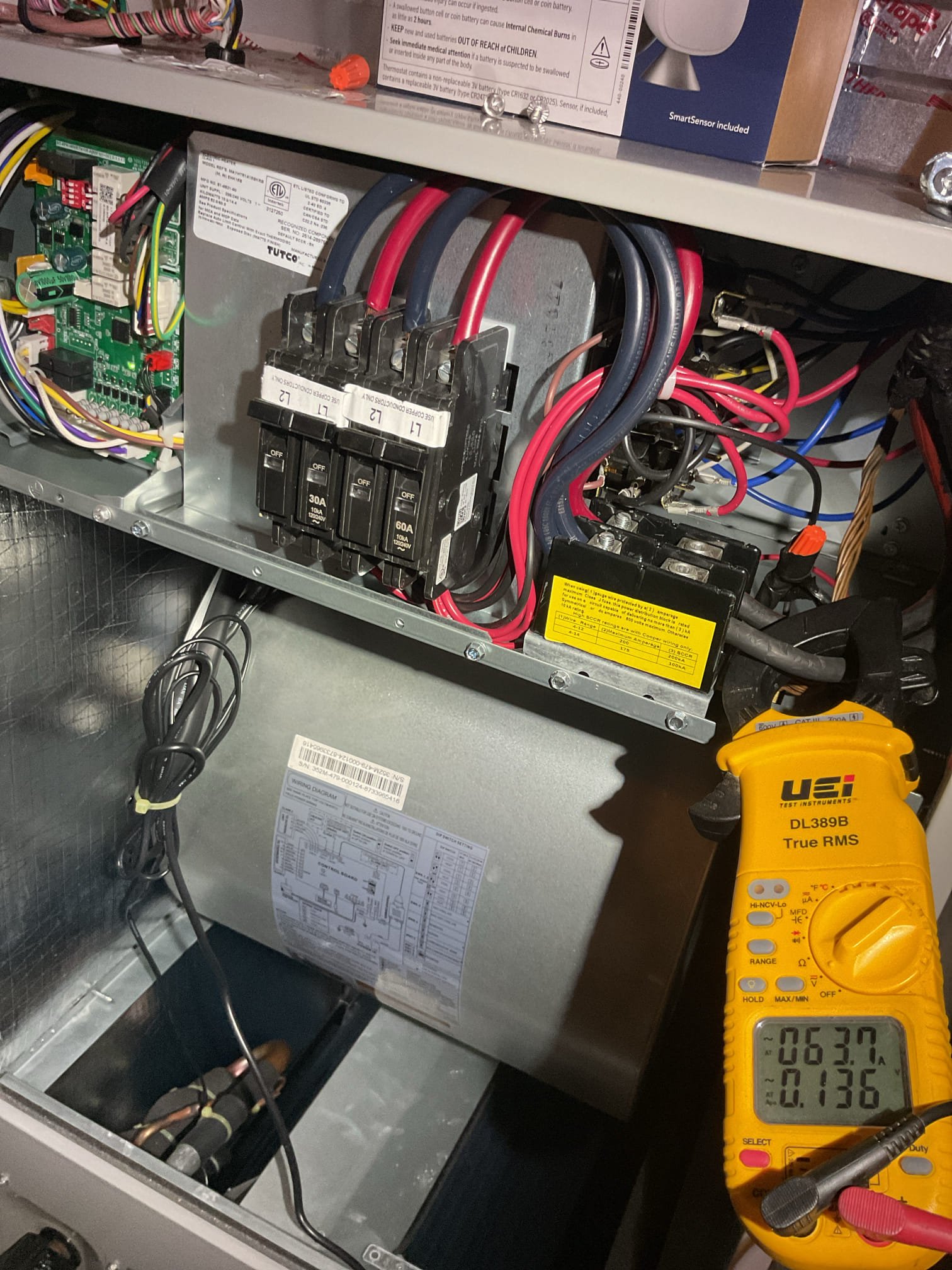 Completed AC tune up for Bosch inverter system

Homeowner recently replaced filter
Indoor and outdoor coils in good condition 
Inspected wiring, controls, electric motors and components; 15KW electric heat amps 63A Good
Measured temperature split and static pressure 
Inspected drains; 

Assessed refrigerant charge checked R454B pressures. 

Heat pump system operating well at this time. 