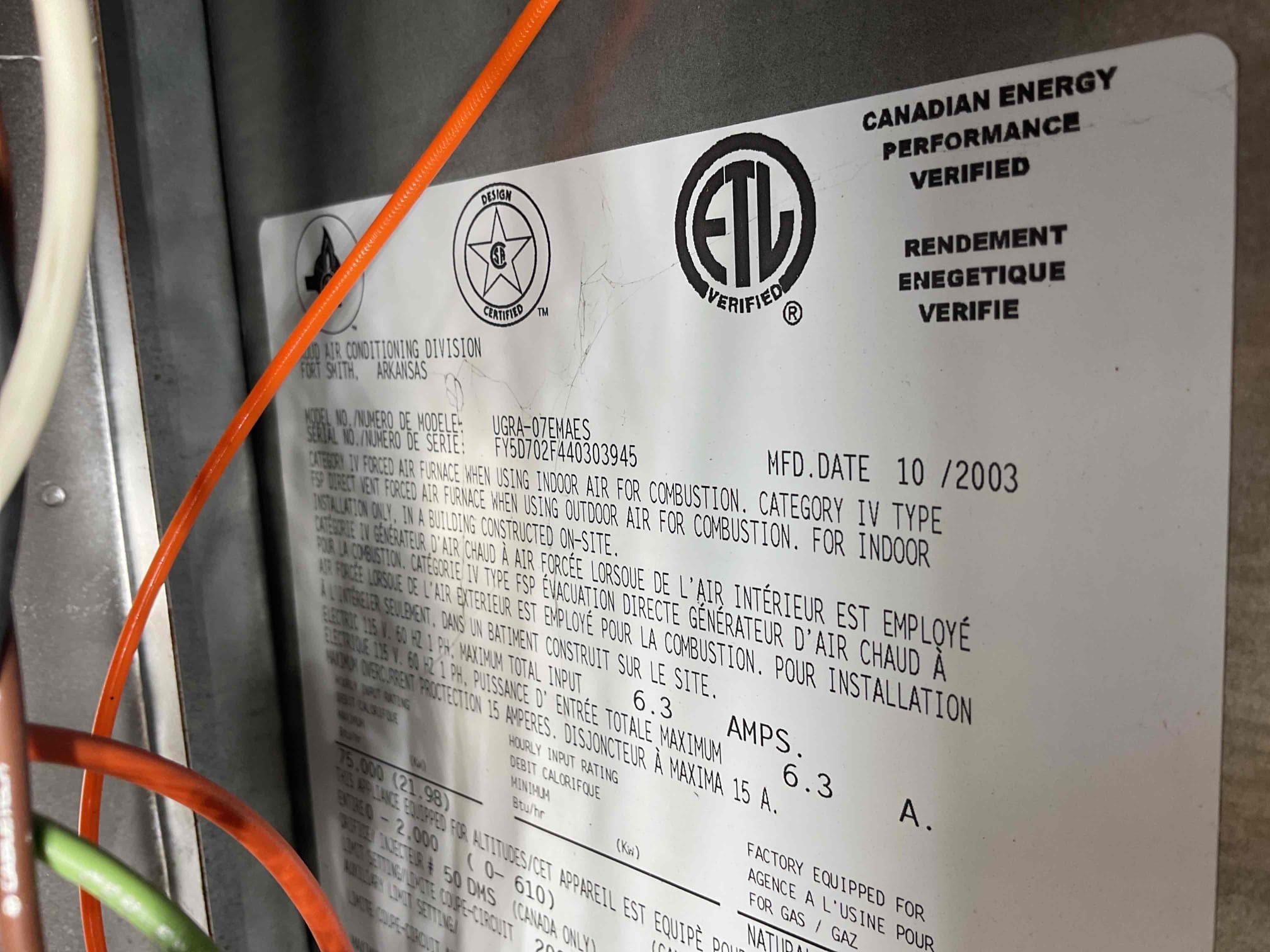 Performed precision heat tune up on 2003 Rudd gas furnace. Replaced 16x25x1 air filter. Checked all electrical connections and components. Checked temperature rise. Cleaned flame sensor. Checked gas pressure. Performed combustion test. Examined heat exchanger with camera and found some deep rust pitting in heat exchanger, didn’t find any holes thru yet but recommend replacing furnace before this happens. Also found inducer motor is making noise. Provided estimate to replace inducer but this does not fix condition of heat exchanger. Recommend getting a replacement quote from dibiase. She is going to talk to her family first she will get back to us. 