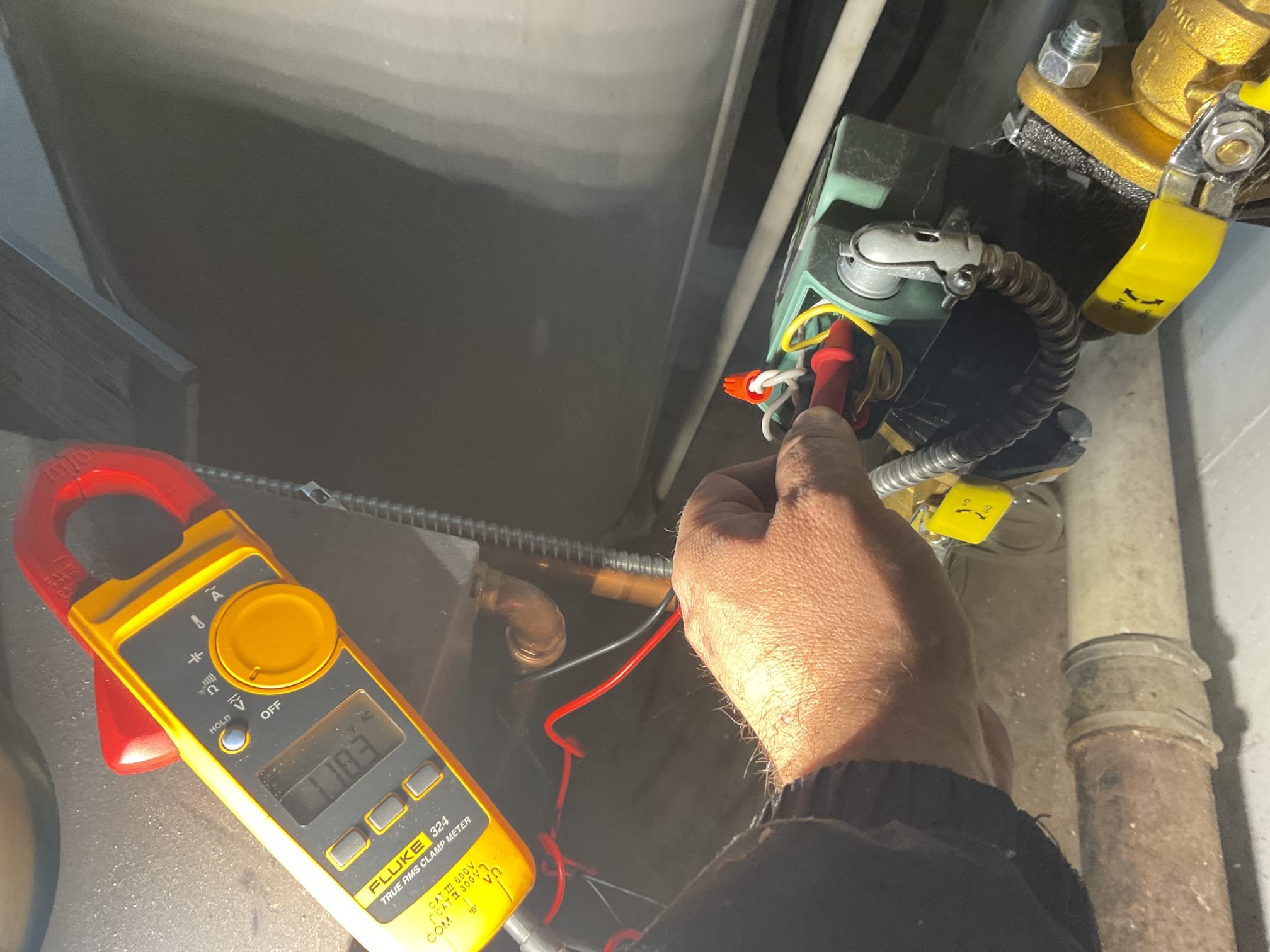 Fully assessed no heating situation. Found everything running except the taco 007 e circulator pump. Found 118v going to pump but not running checked all electrical connections in pump, could smell that pump had burnt up possibly by a power surge. Ran out to local supplier and picked up regulator taco 007 pump is less prone to power surges. Replaced and tested operation. Also performed boiler tune up while on site. Inspected burners and ignition assembly. Made sure all pipping was getting hot. Checked gas pressure. Performed combustion test. Gas boiler is working properly at time of service. 