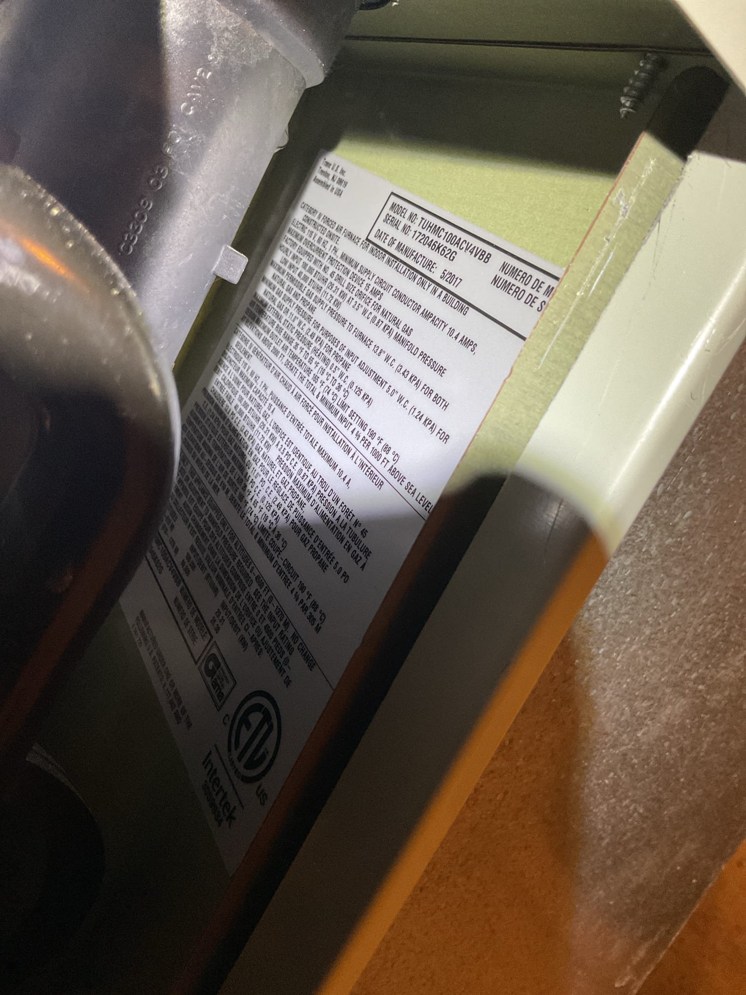 Luis 12-13-25 customer called for a second opinion cracked heat exchanger. Talk to customer about arrival. Customer has 100,000 BTU 90% trane furnace. I inspected heater and did noticed big crack on one of the cells. I did provided couple options for repairs. I also talked to Tony about getting him an estimate to replace heater. Tony to come out later on today for new system replacement option. 