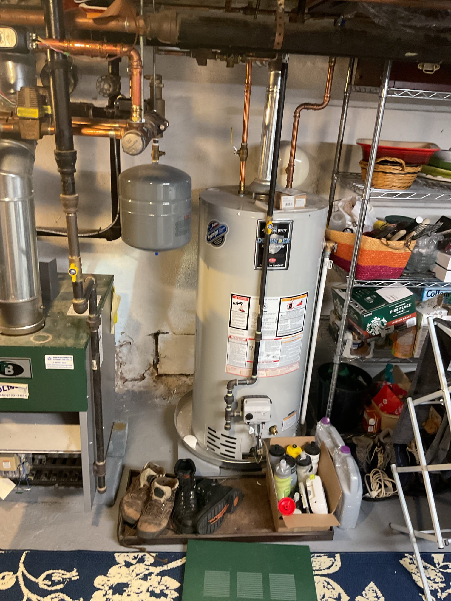 Luis 12-15-25 customer called in for issues with gas boiler aquastat control, he requested change, upon arrival replaced aquastat and test operation ok. Cycle boiler performed combustion test and also service boiler. Went trough all components on the hydronic system and ignition. Water pressure and temp. I found expansion tank has failed. Relief valve is very hard to turn and super vent head not rejecting air. I provided estimate for repairs, we performed boiler tune up during today’s visit. 