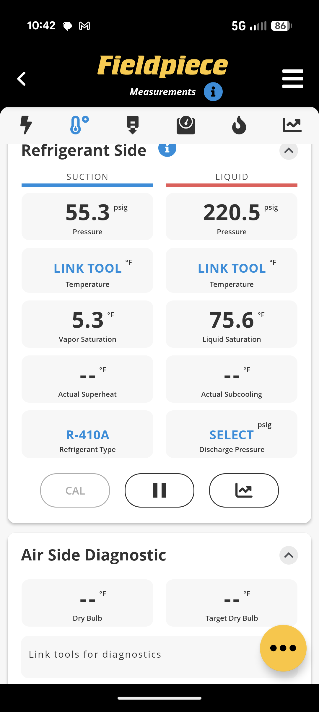 Found outdoor unit locked out on H5 error code (5 times protection in 100 minutes)
Before resetting power I enabled to two defrost dipswitches on outdoor unit. Control will check if defrost is needed more often and defrost will run for 60 seconds longe now. 
Reset power with refrigerant probes and temp clamp on high side pipe.
Pressures and temperatures Good. 
Unit went into defrost once.

I also compared my pressure  and temperature readings to what the control is identifying the high side temperature and pressure to be (effectively checking the pressure transducer).

Control is reading pressure and being 304. Measured pressure is 310. Transducer is good.

Unit ran in heat pump mode the entire time I was here 45 mon or so. No issues with pressure lockouts. Temperature rise 68-98=30° Good.

System operating well at this time. 