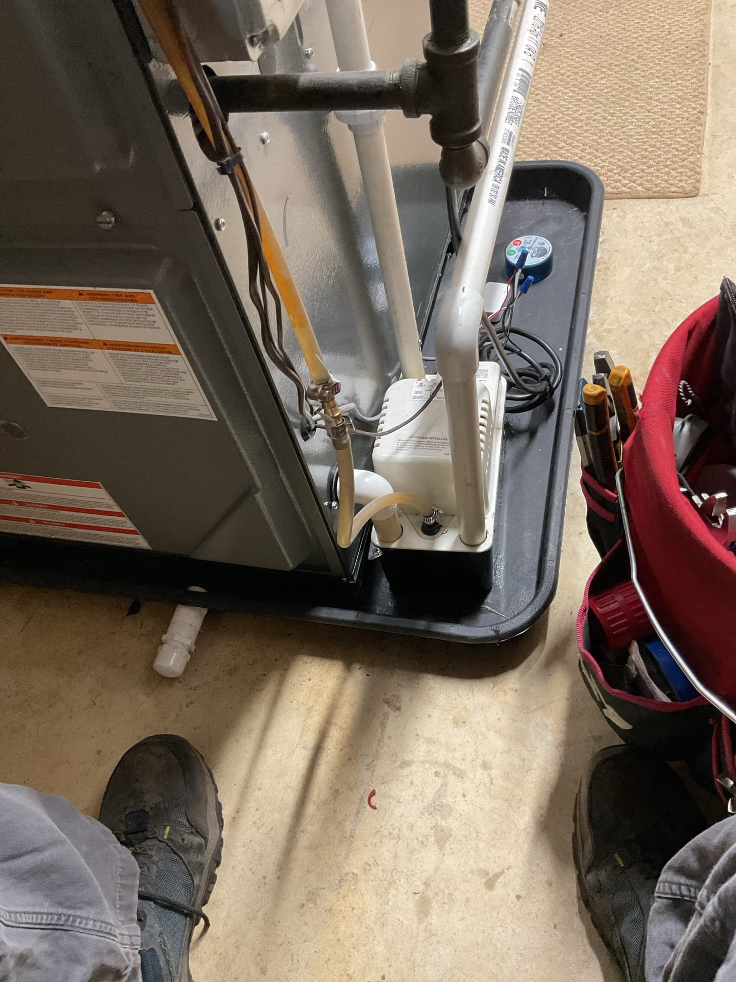 Luis 12-16-25 perform gas heat tuneup on a 96+ Amana two stage 90% furnace.  Went over air delivery system combustion removal and ignition system. Replaced customer supply air filter, flush drain check pressure switches and clean condensate pump test pump cycle gas heater OK customer stated humidifier will not work. I check humidifier status. Customer just did the maintenance on that I found saddle valve and water feeder valve not working properly, I provided estimate to replace those parts. At the end of the call, I noticed inducer assembly, making some noises from the motor windings. We will need to order a new inducer assembly and come back to install it. According to customer history customer has 10 year parts 10 year labor. We will check the status on this warranty. 