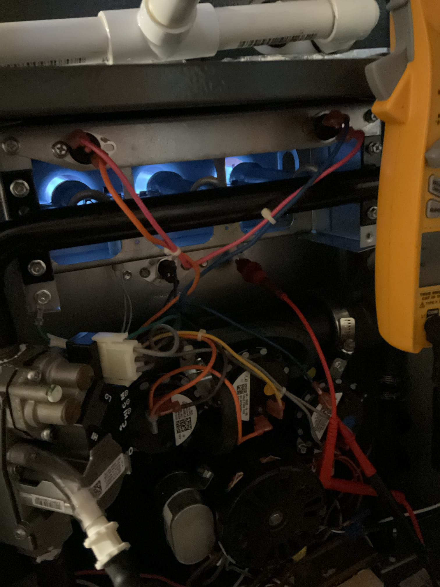 I arrived to the customers home to service their 7 yr old gas furnace system. 
I started with checking the air filter and replaced , the filter size is 16x25x1 and 45 water panel and tested. . I checked all my electrical connections and voltages. I inspected and tested the  burners , flame sensor and the igniter. I water tested all tubing and hoses. I inspected the exhaust and fresh air pipe for restrictions and bellies. I inspected the inducer and the blower motor operation. I checked and tested for combustion and took temp rise splits at the return and the supply. Everything is running fine at this time of service. 