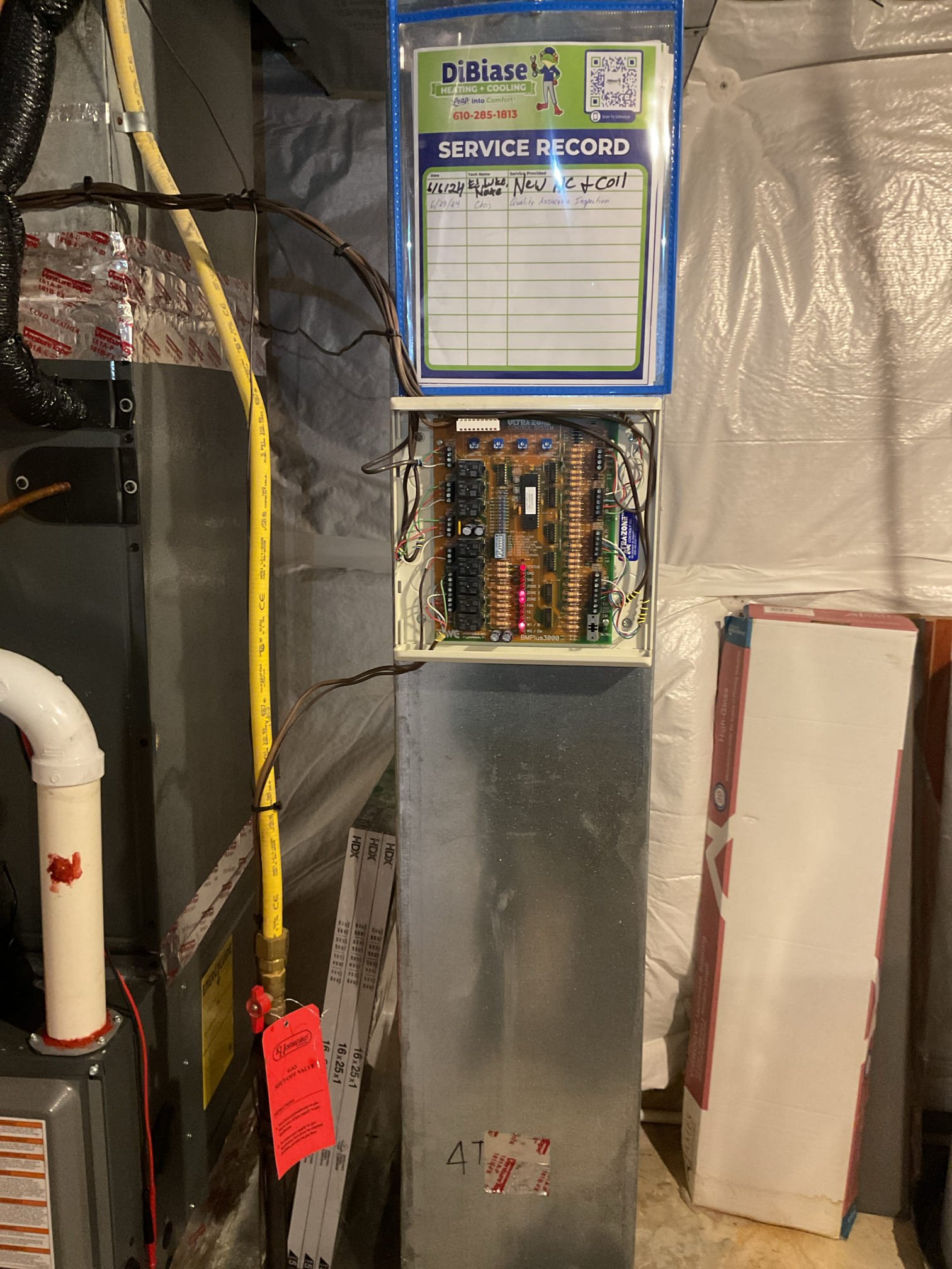 Customer was over heating , in the basement. I found the basement damper was working opposite of the call from the thermostat, which was giving a heat call when the stat was already satisfied. I switched the leads at the board and at the damper for zone 3 basement zone. All the dampers do power closed . The dampers are working as normal at this time of service. I checked all 3 dampers for proper operation. I did offer  a service contract , they  declined at this time . I did leave the contract price in estimates. Collected for diagnostics 193.55 paid by cc. 