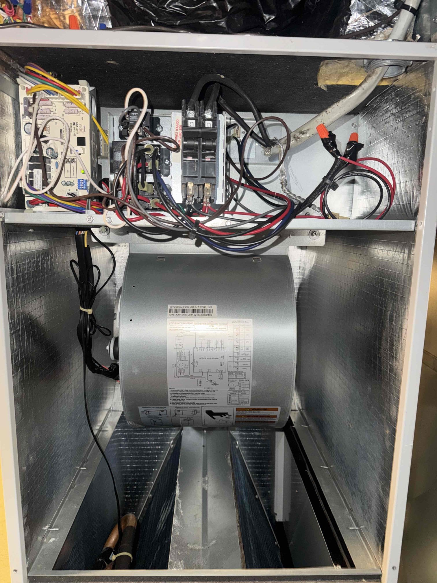 Luis 12-19-25 performed heat pump tune up check all electrical connections and components low and high ok replace air filter 18x20x1 test back up heat check air flow ok. Inspect indoor coils and outdoor heat pump ok. Check temperature rise in regular heat ok. 28 degree rise. Check outdoor unit electrical in control board ok refrigerant levels and target temperatures within manufacture range ok. Cycle heat pump ok. 