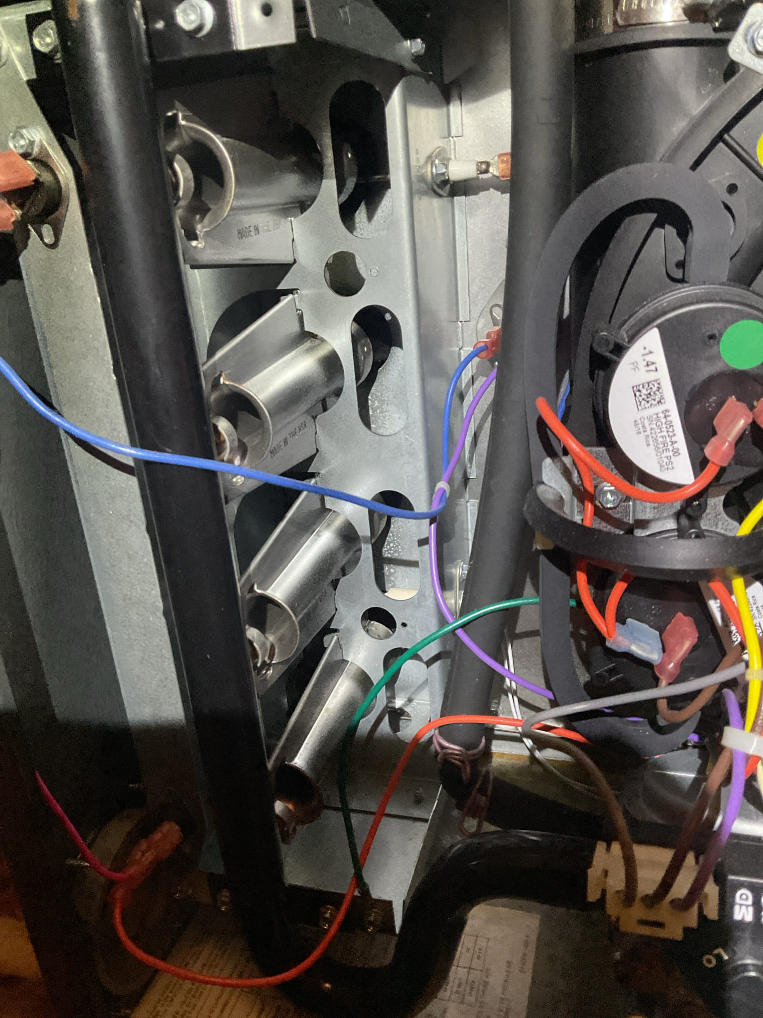 2 furnace check ups . 
I arrived to the customers home to service their 8 old system and there 5 yr old system. I started with checking the air filters and replaced I also serviced the humidifier and tested . I checked all my electrical connections and voltages. I inspected and tested the  burners , flame sensors and the igniters on both units. I water tested all tubing and hoses. I inspected the exhaust and fresh air pipe for restrictions and bellies. I inspected the inducer and the blower motor operations for both units. I checked and tested for combustion and took temp rise splits at the return and the supply's on both systems . Both heat systems are working fine at this time of service.  I did collect for the (2) 413 air filters and the (1) humidifier service 


I started with the indoor head and checked the wiring connections and the voltages . I pulled and cleaned the air filters .  I inspected the blower wheel and the cleanliness of the indoor mini split head . I tested the drai