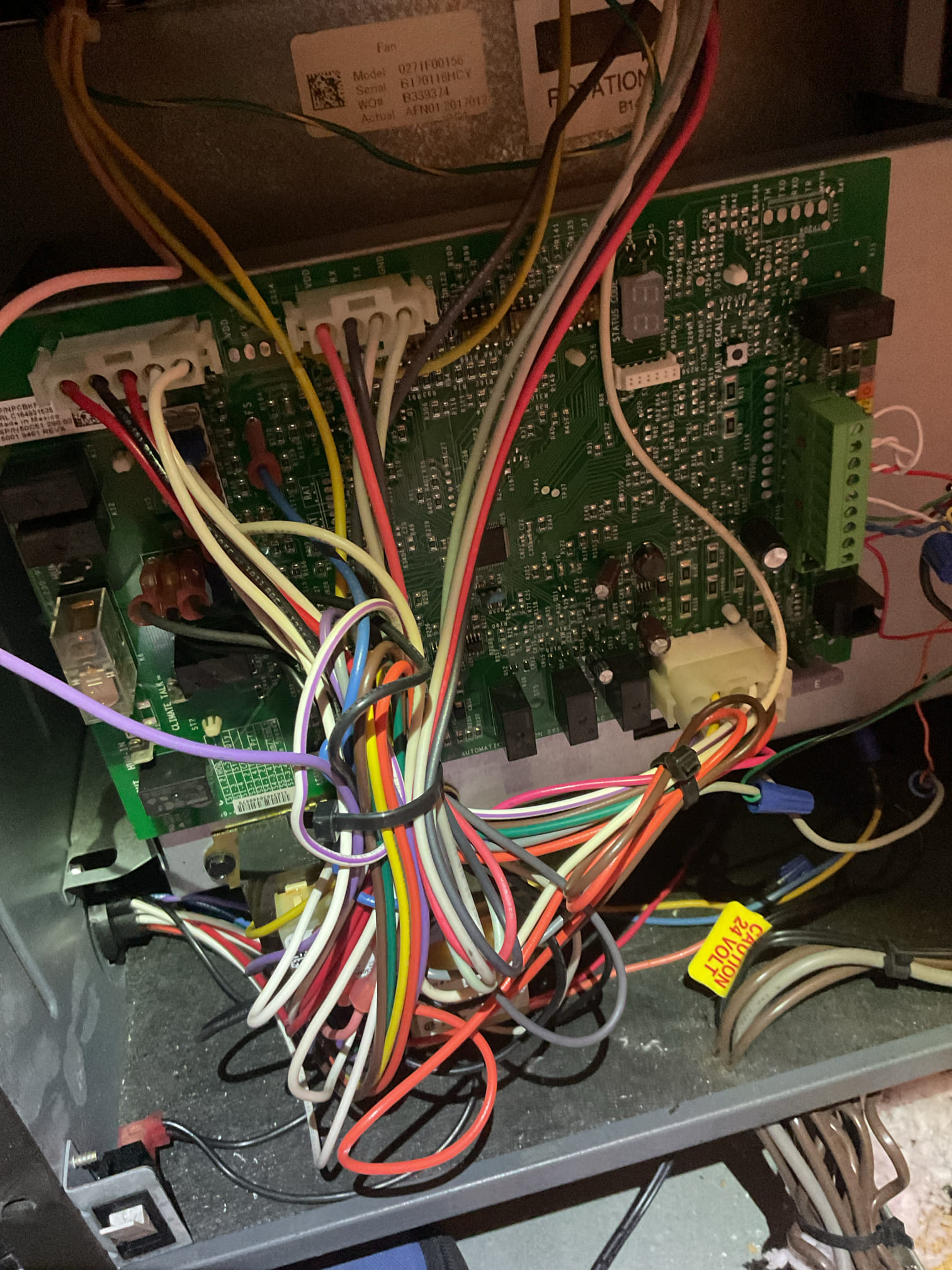 2 furnace check ups . 
I arrived to the customers home to service their 8 old system and there 5 yr old system. I started with checking the air filters and replaced I also serviced the humidifier and tested . I checked all my electrical connections and voltages. I inspected and tested the  burners , flame sensors and the igniters on both units. I water tested all tubing and hoses. I inspected the exhaust and fresh air pipe for restrictions and bellies. I inspected the inducer and the blower motor operations for both units. I checked and tested for combustion and took temp rise splits at the return and the supply's on both systems . Both heat systems are working fine at this time of service.  I did collect for the (2) 413 air filters and the (1) humidifier service 


I started with the indoor head and checked the wiring connections and the voltages . I pulled and cleaned the air filters .  I inspected the blower wheel and the cleanliness of the indoor mini split head . I tested the drai