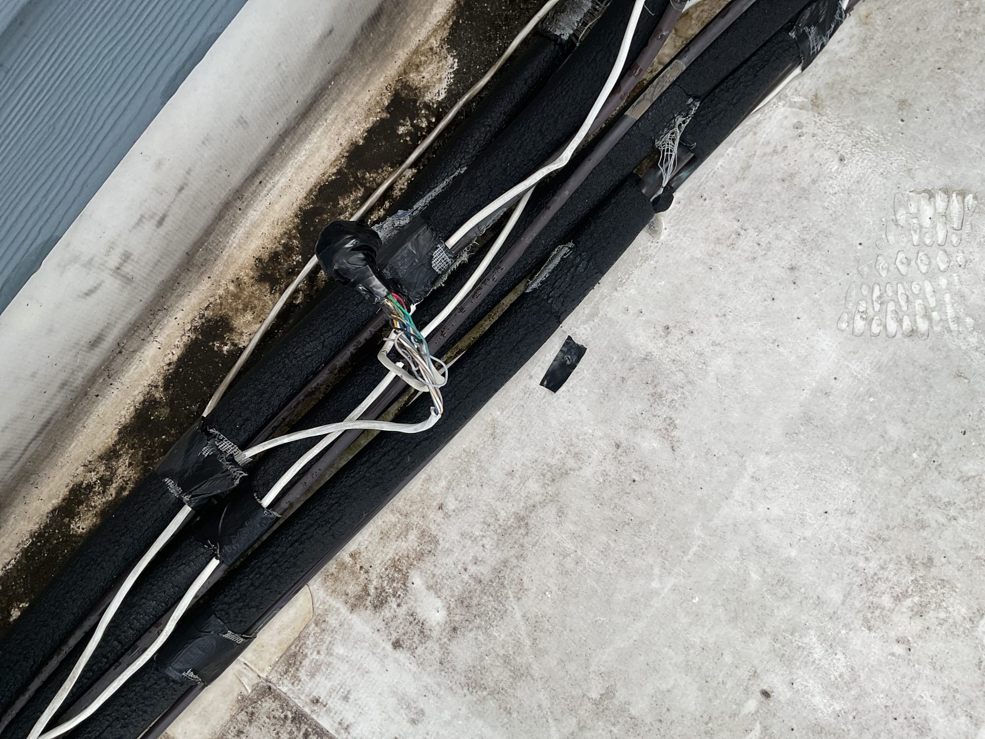 Found wiring shorted together causing blower to constantly run. From the install of the system by another company the low voltage wiring was very sloppy. Replaced 10 ft section of thermostat wiring between thermostat and air handler and also fixed and cleaned up terrible junction on the roof. Changed some colors of the wiring due to being shorted together tested operation. Heat pump is working properly at time of service. 