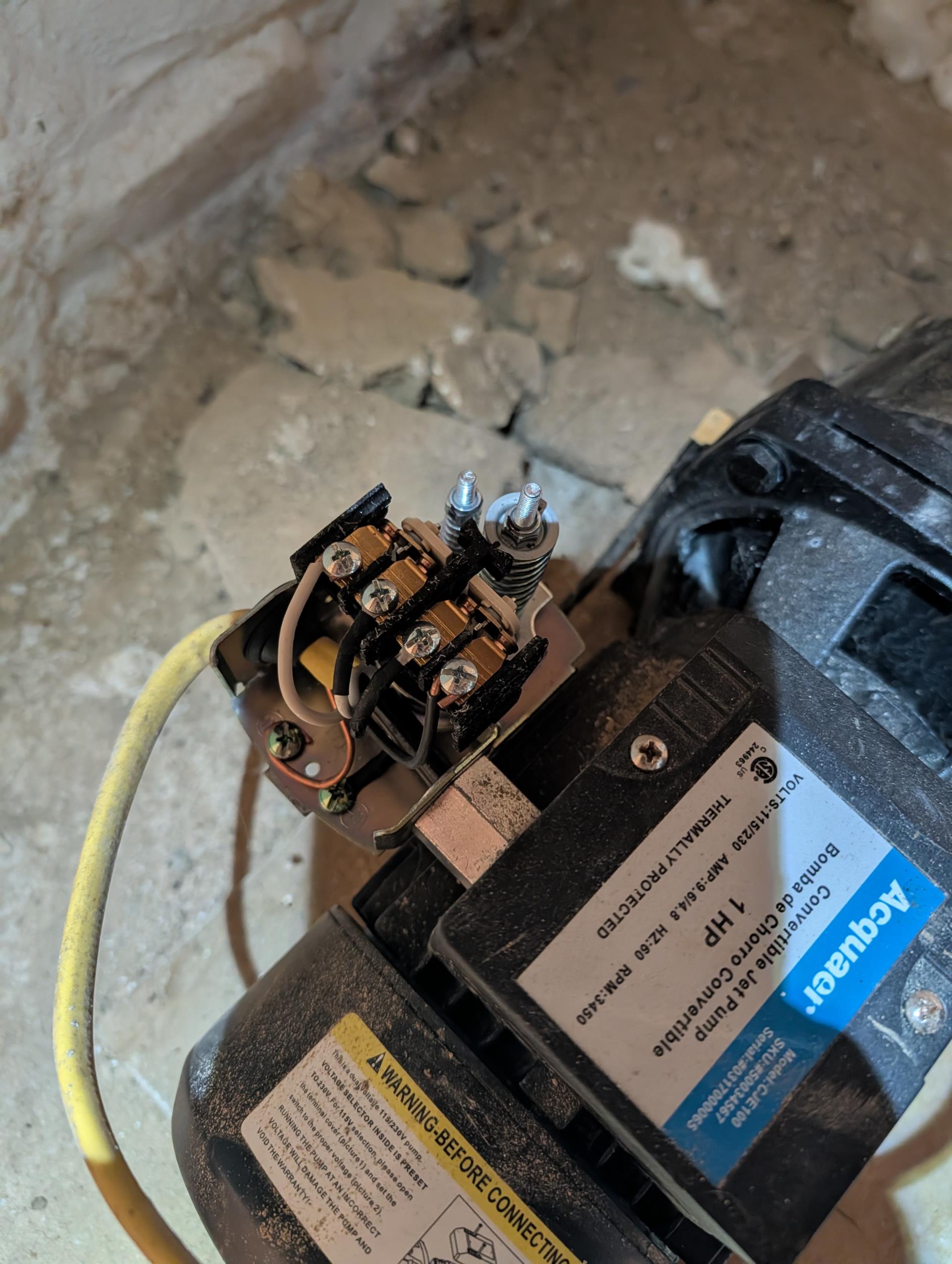 Domestic water pressure measured at tank is only 5 psi.
I made sure the air side of the expansion tank is good 28 psi.

This is a jet pump system. The culprit is either the pump itself or the foot valve at the bottom of the well.

Talked to Joe he said refer her to Thomas G Keyes. They work exclusively on wells/pumps. 