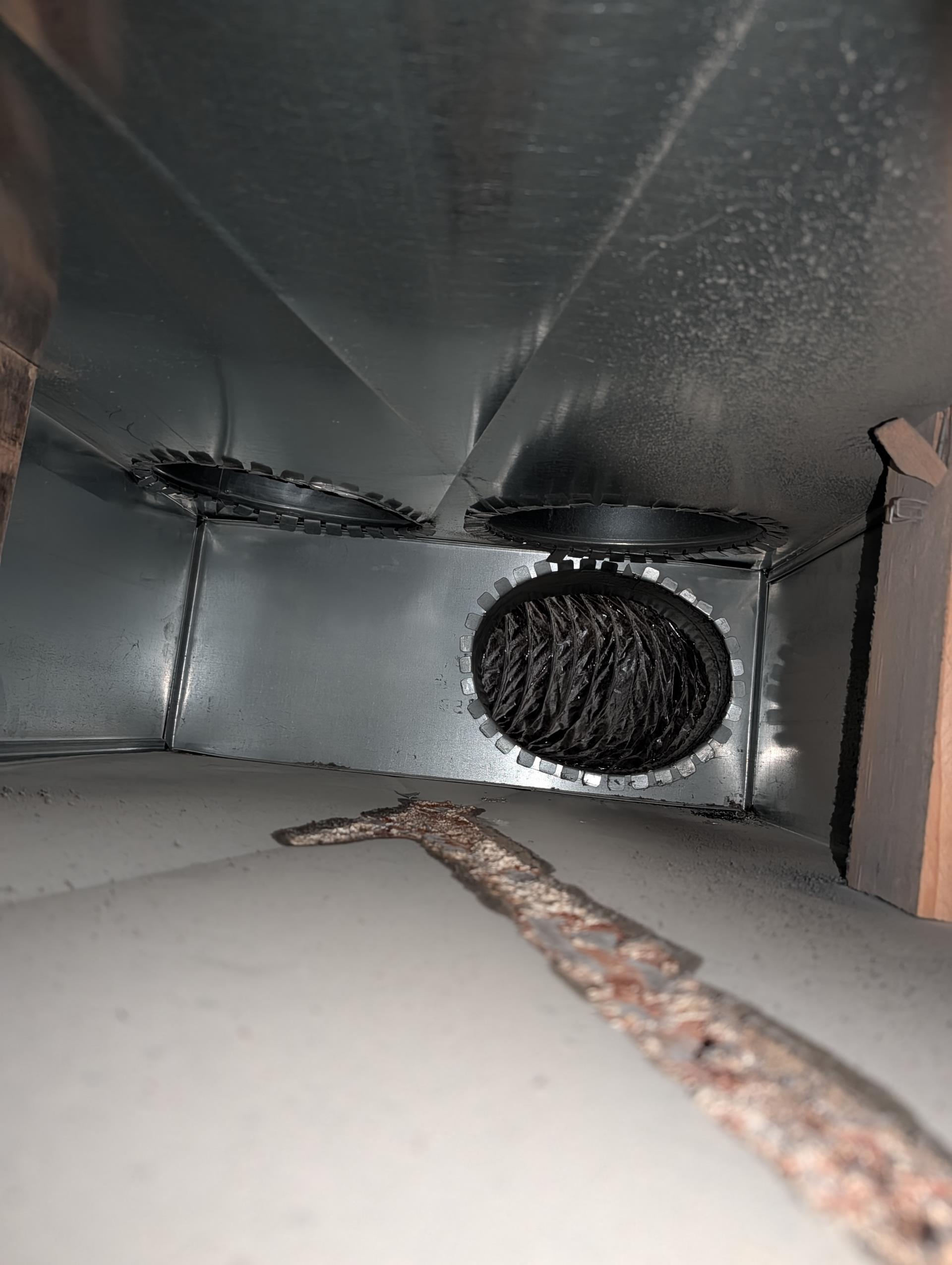 Intermittent issue with system shutting off.
Found error codes EE3. Open high limit.

She had replaced filter last night. Had a coating of fine dust on it I.E drywall dust. I took photos of the return trunk and there is no dust buildup in return on either side. 

Tested system by running furnace for 25 minutes.
Automatic heat staging set to 20 minutes meaning after 20 minutes if there is still a demand for heat, it will ramp up to stage gas heat.
I also extended blower off delay to 3 min in the interest of getting/keeping,  heat exchanger as cool as possible after 
I Placed a temp prob exactly where the high limit sits, the temperature got to 112.5° at the highest. Well within acceptable range.
Recommend replacing high limit under parts only warranty.
Combustion test: Pass. Flue gas temperature in BVent 240° Good. 

Collected half of balance today. 

We will collect the other half when work is complete.

She will be home next Monday and Friday. So schedule for Friday when we will have 