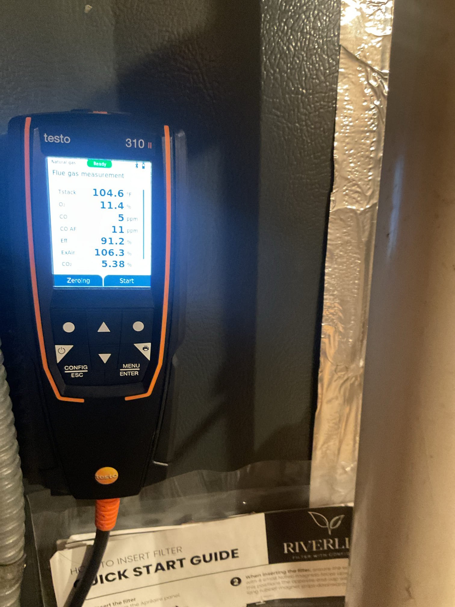 Issue was the basement zone, (Zone 2) was calling for cooling while main house zone (zone 1) was calling for heat. 
Replaced Aprilaire filter provided by homeowner
Turned basement zone to off and system began operating as designed.
Tested system and cycled on and off.
Measured temperature rise. 
Combustion test: Pass
Furnace is builders grade and getting up there in age. We replaced AC in June 2019. Talked to him about the likelihood or needing to replace furnace soon. 

He wants to move forward with replacing the automatic humidistat with a manual humidistat that was provided in January 2025. I did not have manual humidistat with me.

Also talked to him about plan membership. He agreed.

Collected for diagnostic fee+ plan membership+ half the cost of repair. (441.38). We will collect balance once work is completed. 

System operating well at this time. 
 