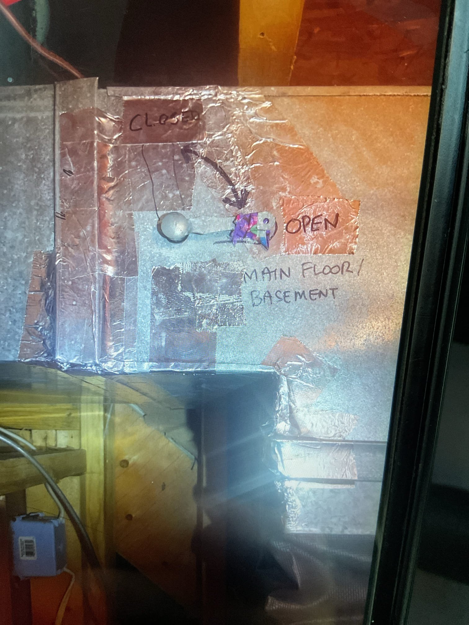 Luis 12-22-25 customer still having issues with damper making noise. First floor damper not fully on the open position, I moved the damper little more towards open position and I was able to stop noise. Cycle heater ok no more noise, i tape damper so does no move. 