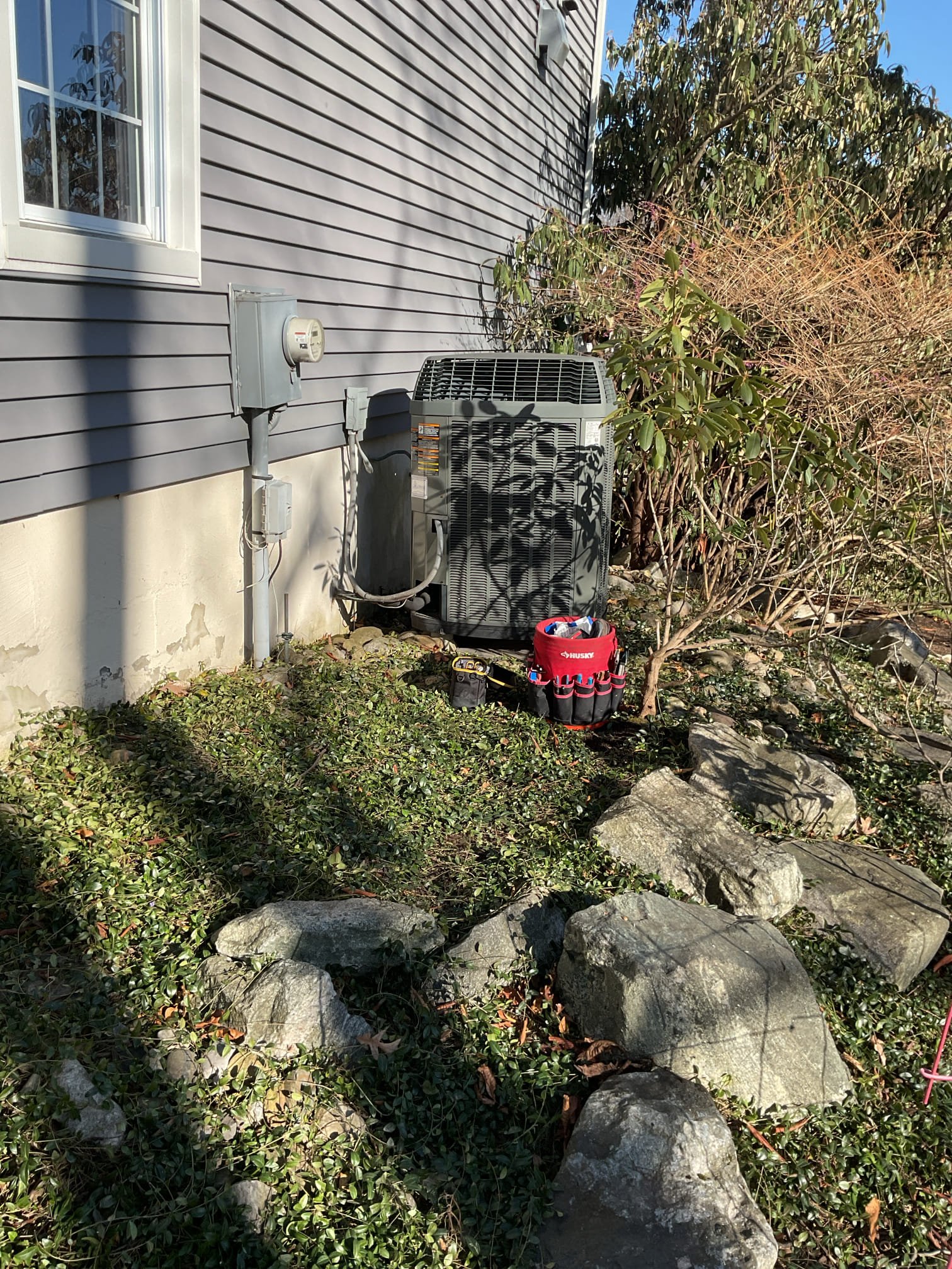 Luis 12-22-25 performed heat pump tune up on trane 3.5 ton heat pump. Unit is from 2009. There are lot of wear and tear on unit. Coils are showing leaks. Test back up heat 15 kw. Contactors for back up heat are in bad shape. Check supply and return air temps. Check outdoor unit refrigerant levels and pressures Capacitor and contactor ok. Refrigerant levels are lower than normal based on manufacture specifications. Overall condition of heat pump is ok . Fan motor outside makes some noise every couple minutes, I provided estimate to replace motor and blade. Unit is working harder to keep house warm. Customer is aware unit condition. Would highly recommend replacing system before customer have an issues. Customer will wait on any repairs at this time.